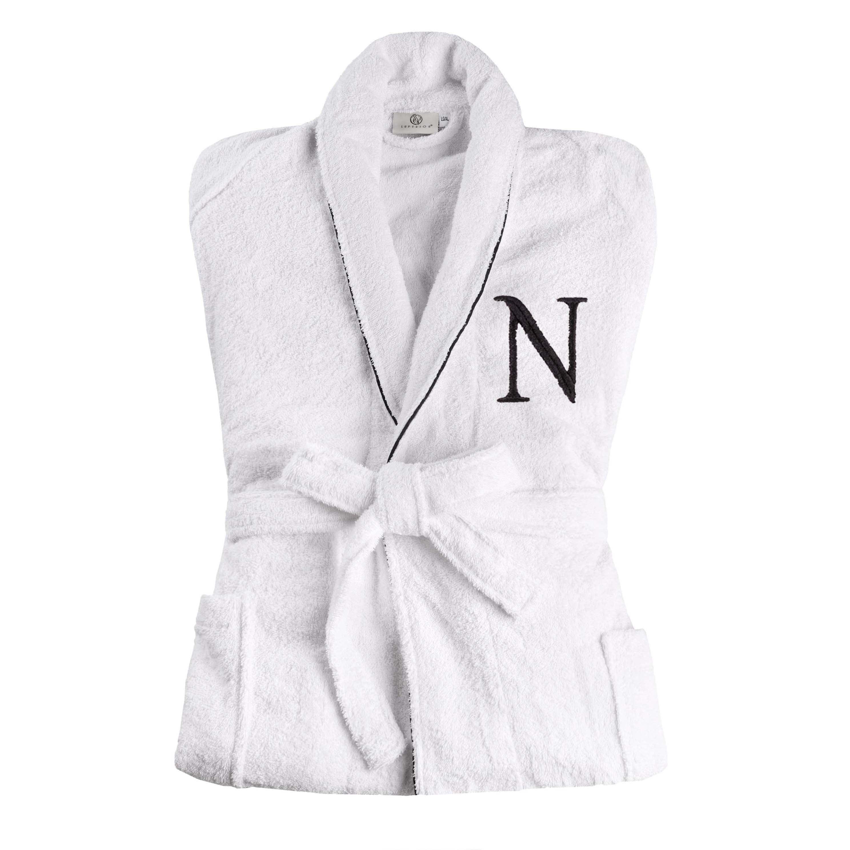Soft Cotton Embroidered Bathrobe for Adults - Unisex Bath Robe for Men & Women | Spa, Hotel, Home Relaxation & Gift Idea