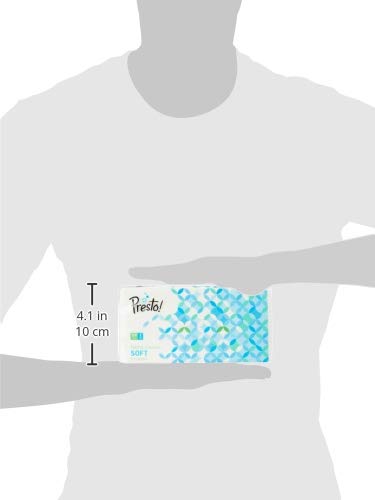 Presto! 2-Ply Facial Tissues Box - 600 Tissues (3-Pack of 200 Tissues Each) | Ultra Soft & Highly Absorbent | 100% Natural Virgin Cellulose Fiber | For Home, Office & Travel Use