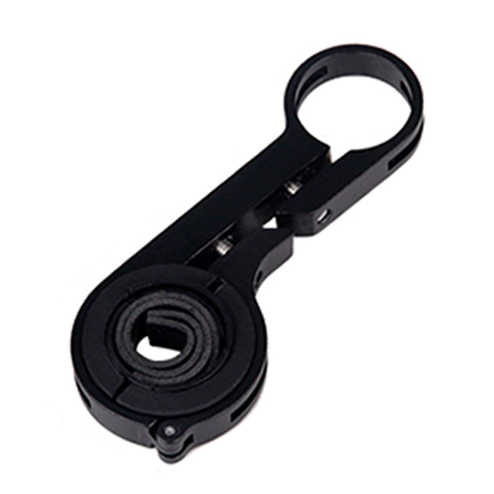 Bicycle Handlebar Extender Bracket - Alloy Fiber Bike Headlight Mount Bar Holder for Cycling & Night Riding - Black