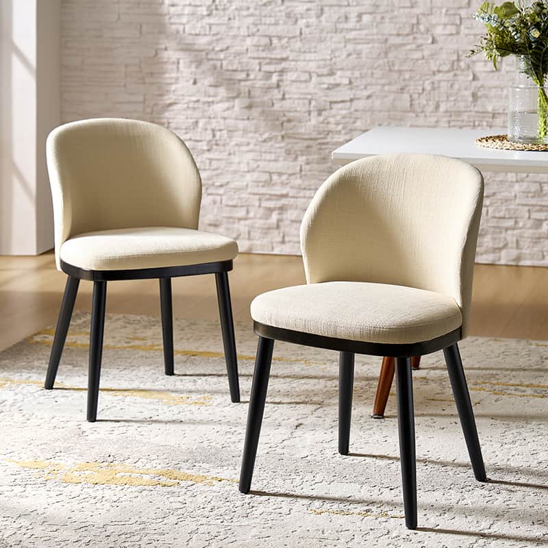 Premium Alrun Dining Chairs with Lumbar Support - Set of 2/4/6 - Modern Comfortable Kitchen & Dining Room Furniture for Home & Restaurant Use