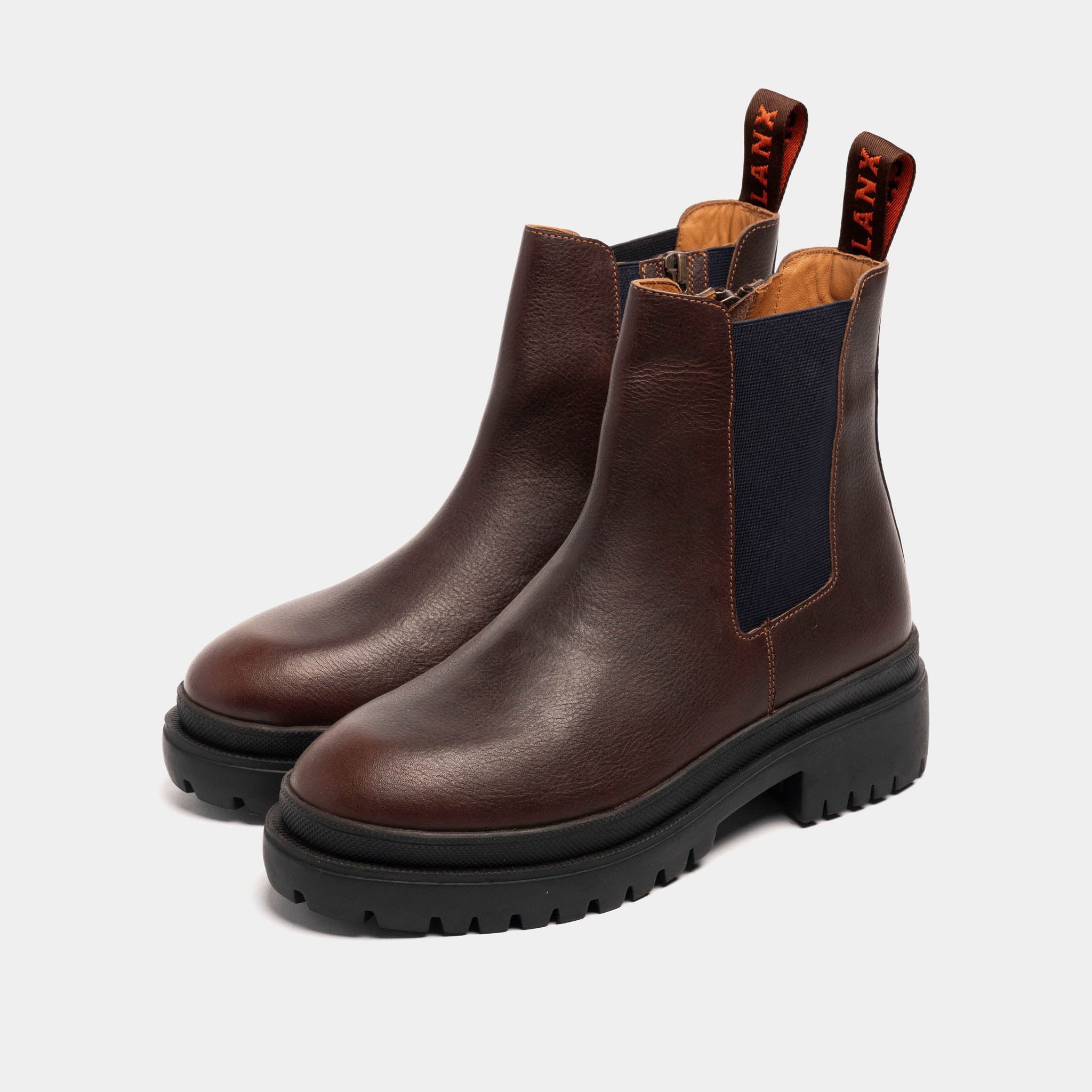 BROCKHALL Men's Casual Shoes - Comfortable Chestnut & Navy Sneakers for Walking, Running, and Everyday Wear