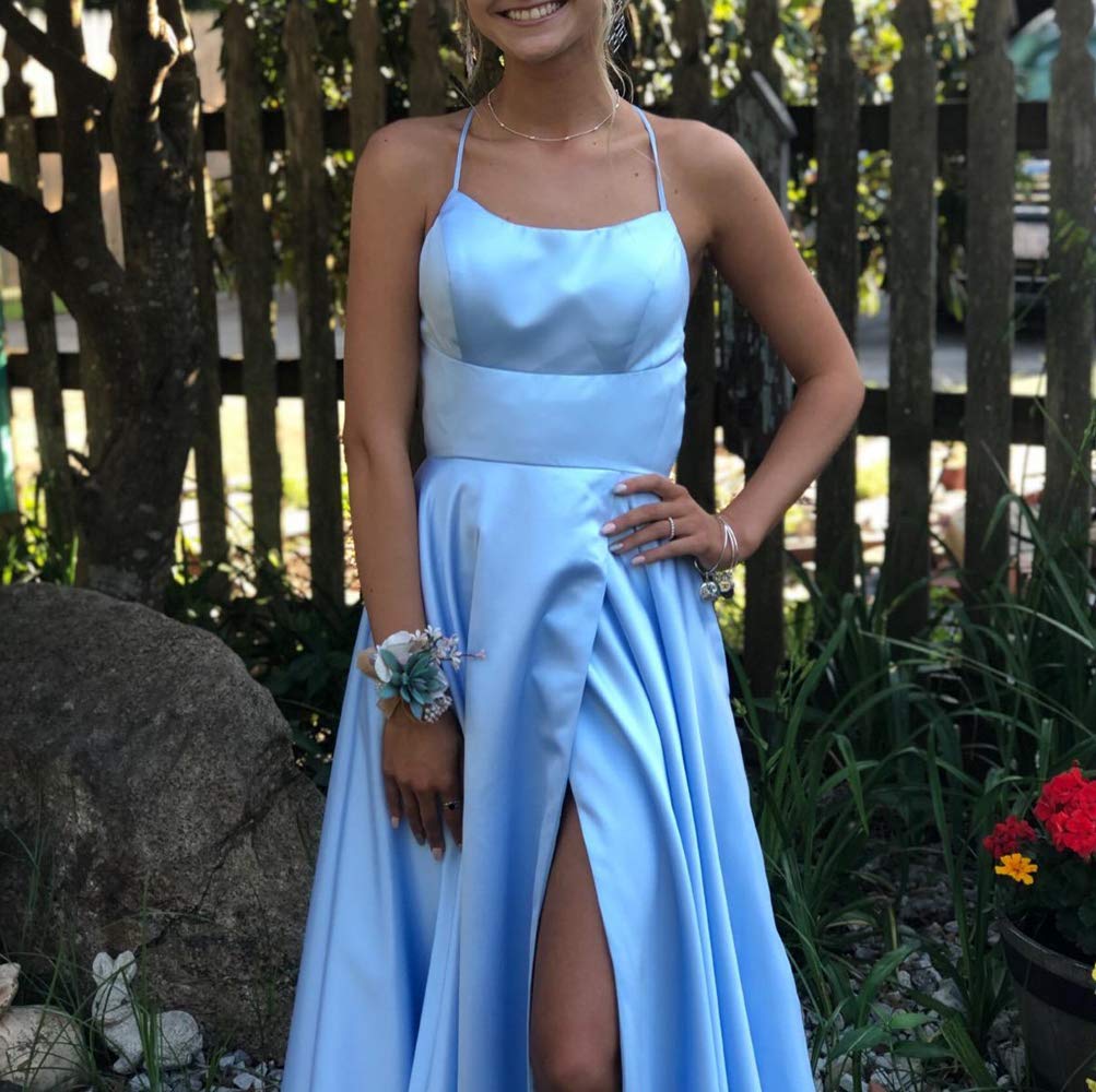 Elegant Strapless Side Split Long Prom Dress with Pockets - Formal Evening Gown for Homecoming, Wedding & Special Occasions