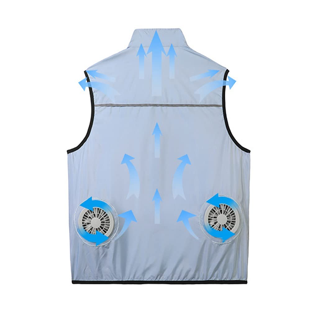 Cooling Vest with 3-Speed Adjustable Fans - Wearable Air Conditioned Jacket for Outdoor Sports, Hiking & Hot Weather Relief