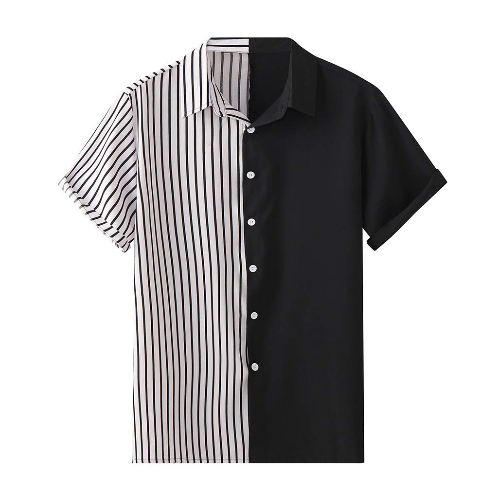 Hawaiian Shirt for Men - Loose Fit Short Sleeve Casual Button Down Aloha Shirt with Tropical Print | Perfect for Summer Beach Vacation, Luau Party & Tropical Getaways
