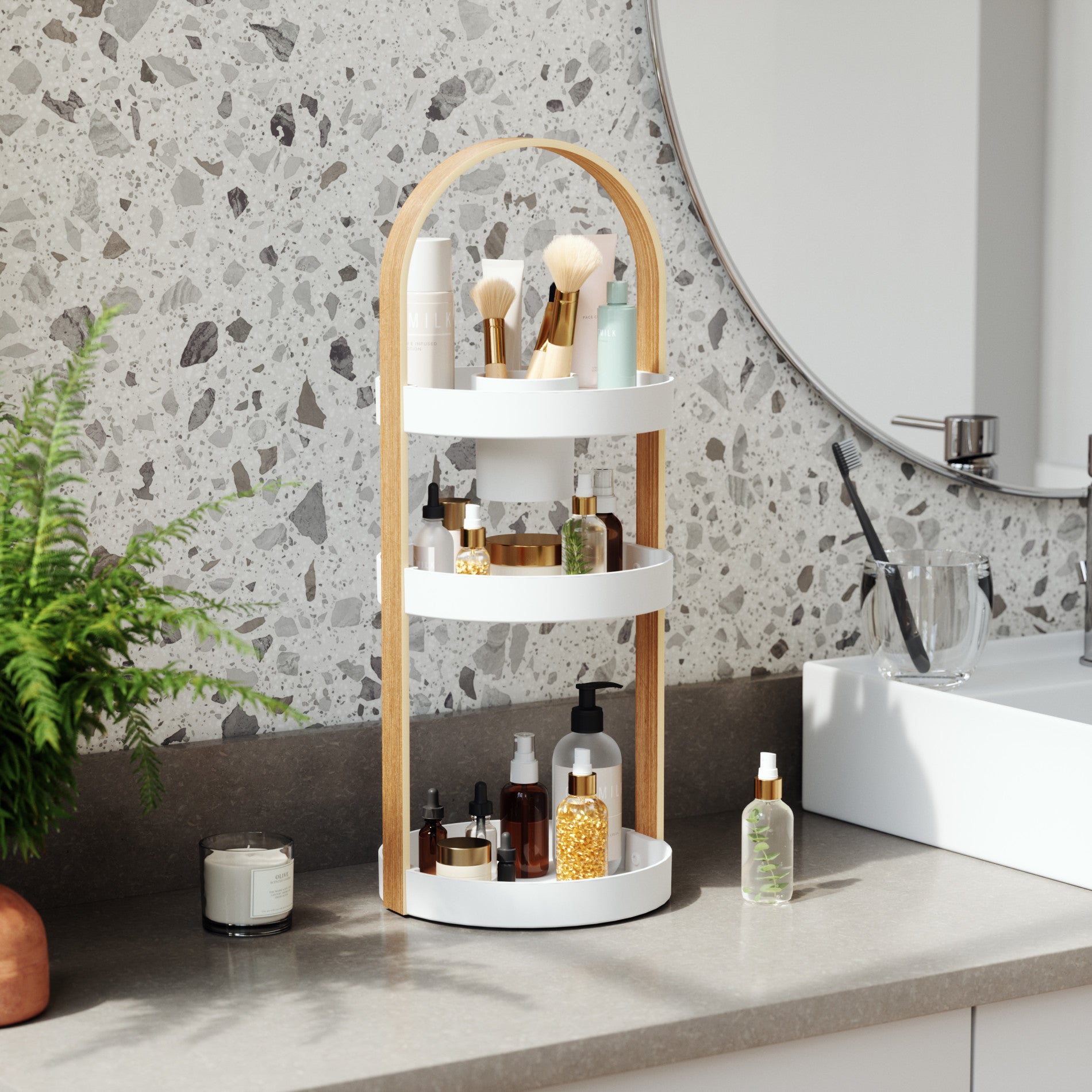 Bellwood Cosmetic Organizer - Acrylic Makeup Storage Case with Drawers for Vanity, Bathroom & Travel - Perfect for Organizing Lipsticks, Brushes and Beauty Products