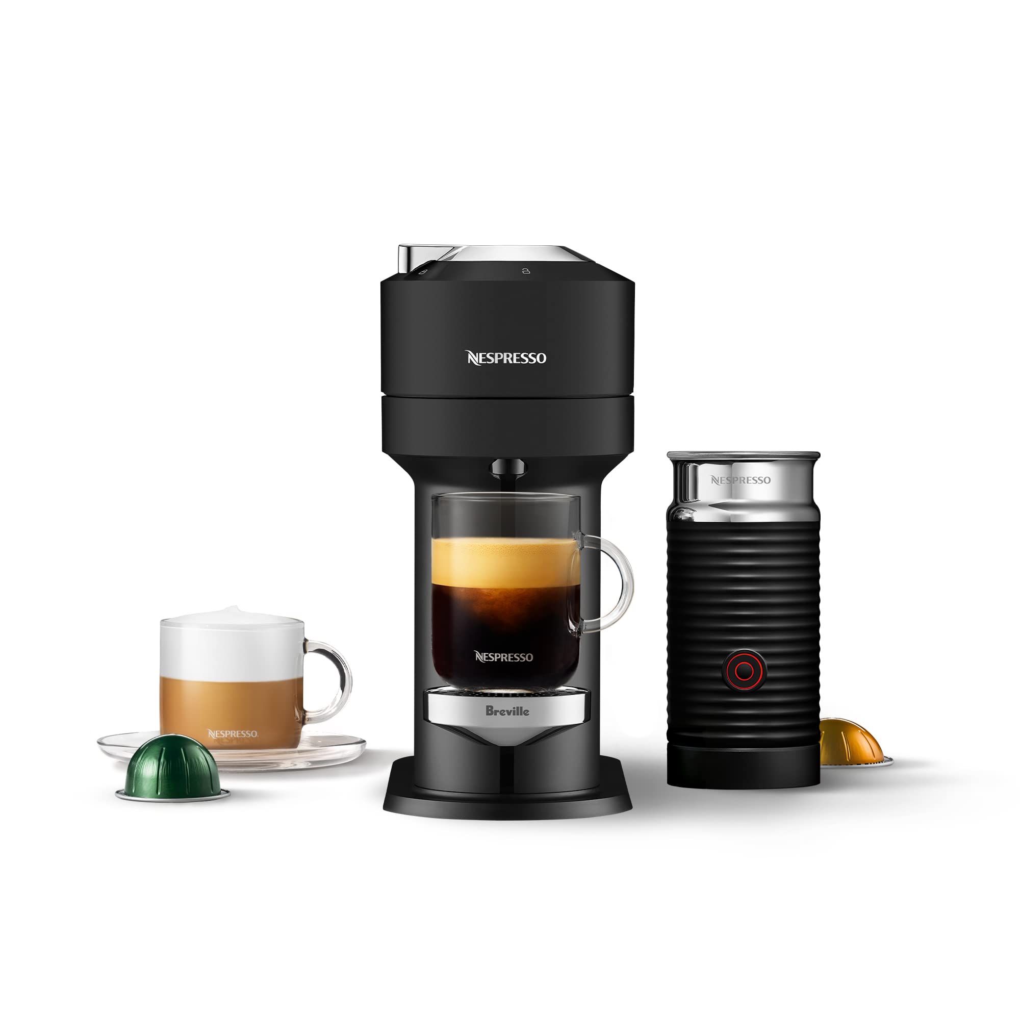 Nespresso Vertuo Next Deluxe Coffee & Espresso Machine by Breville with Aeroccino Milk Frother - Perfect for Home & Office Brewing