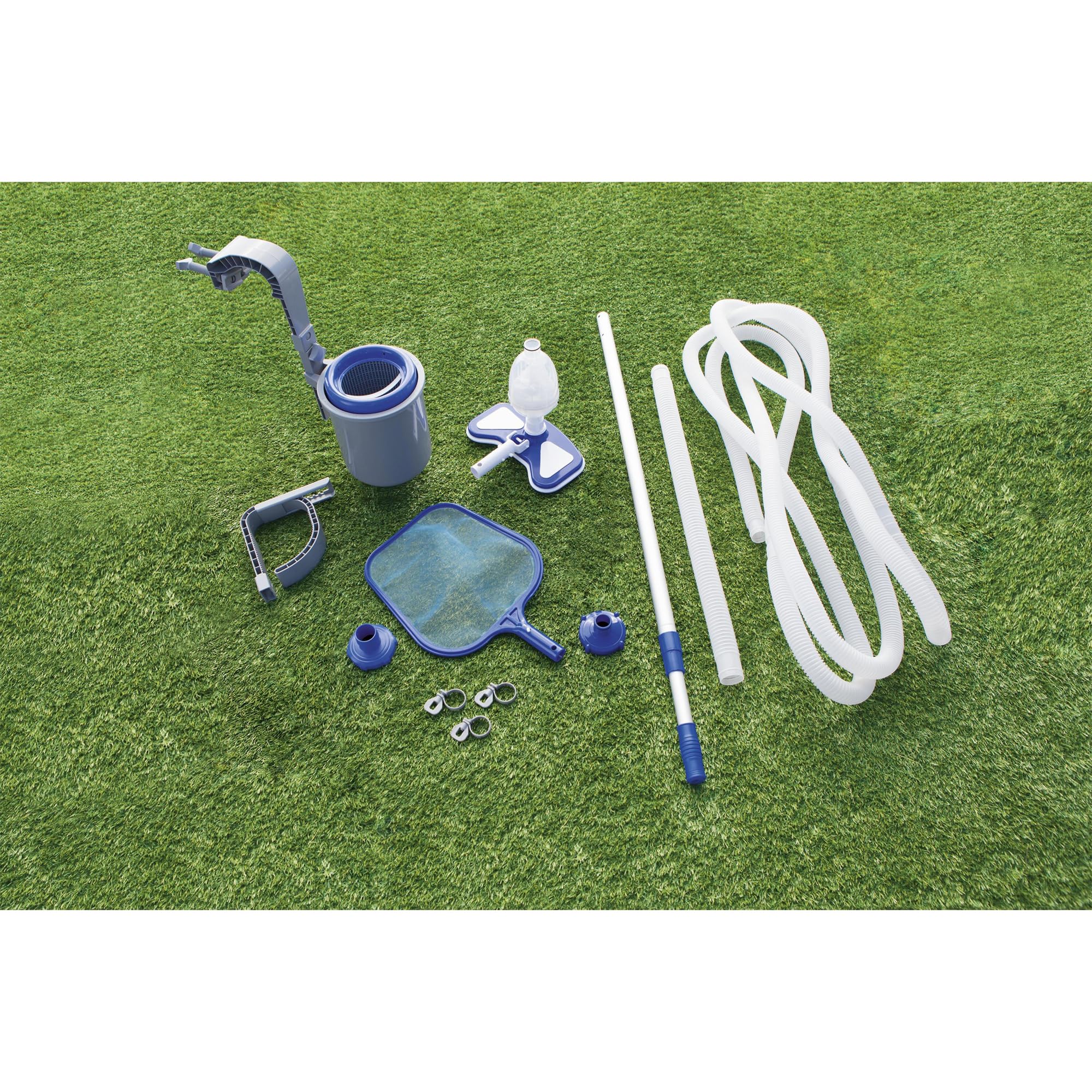 Bestway 58237 Above Ground Pool Vacuum Cleaner Kit with Maintenance Accessories - Perfect for Inground & Above Ground Pool Cleaning, Water Maintenance & Swim Season Prep
