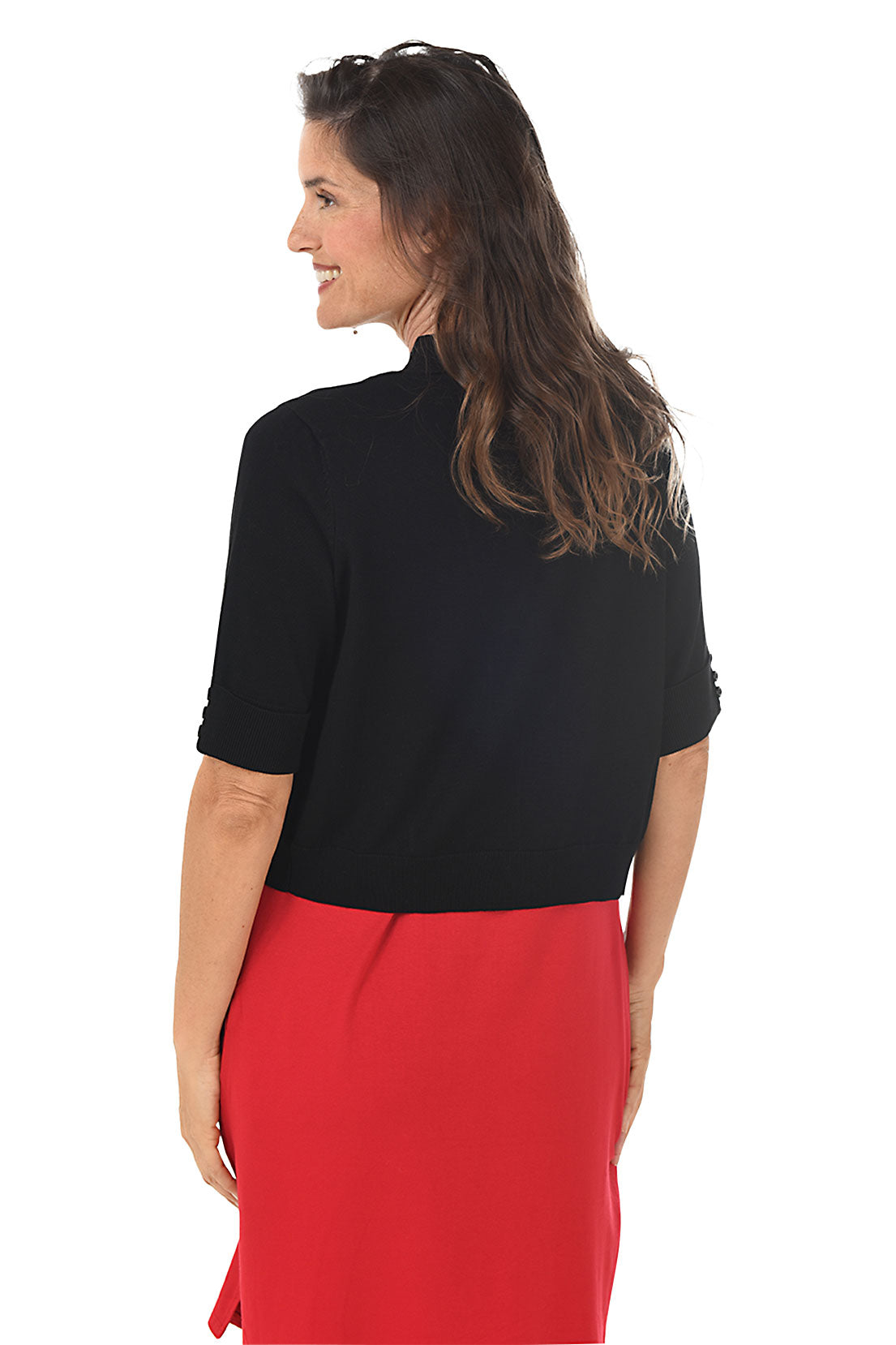Women's Stylish Triple Button Short Sleeve Shrug Cardigan - Perfect for Summer Outfits, Beach Cover-ups & Casual Wear