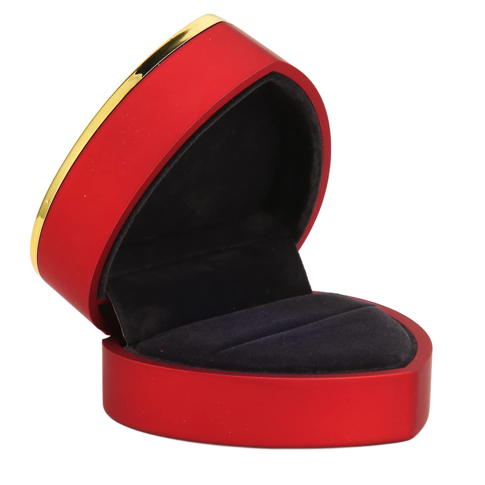 Tefola Heart Shaped LED Ring Box - Jewelry Display Gift Box with Bright Lights for Engagement, Wedding, Proposal (Red) - Perfect for Romantic Surprises & Proposal Moments