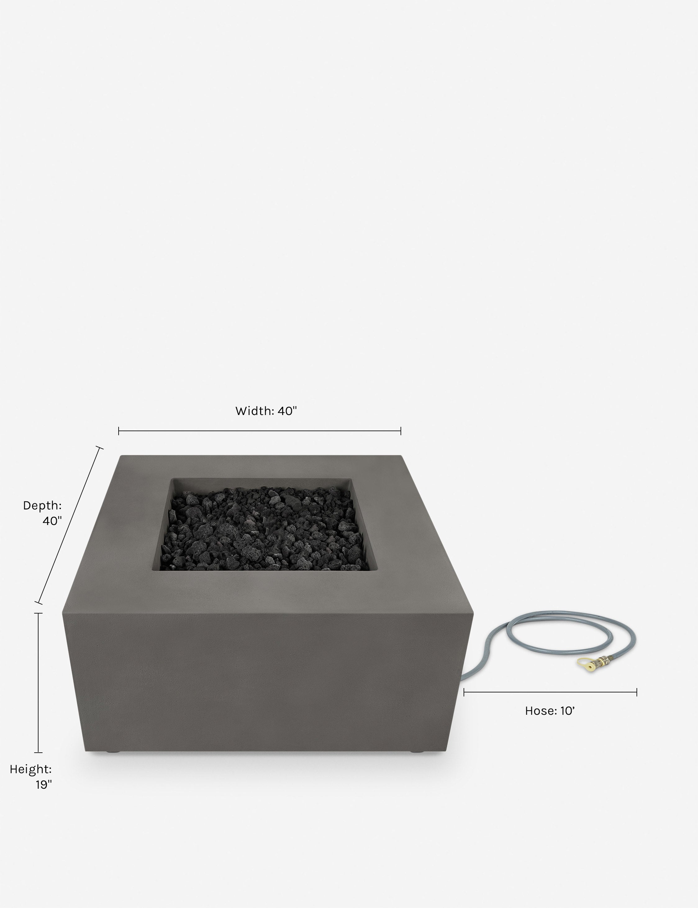 Auberon Outdoor Fire Table - Modern Patio Fire Pit for Backyard, Garden, and Deck - Perfect for Camping, BBQ, and Relaxing Evenings