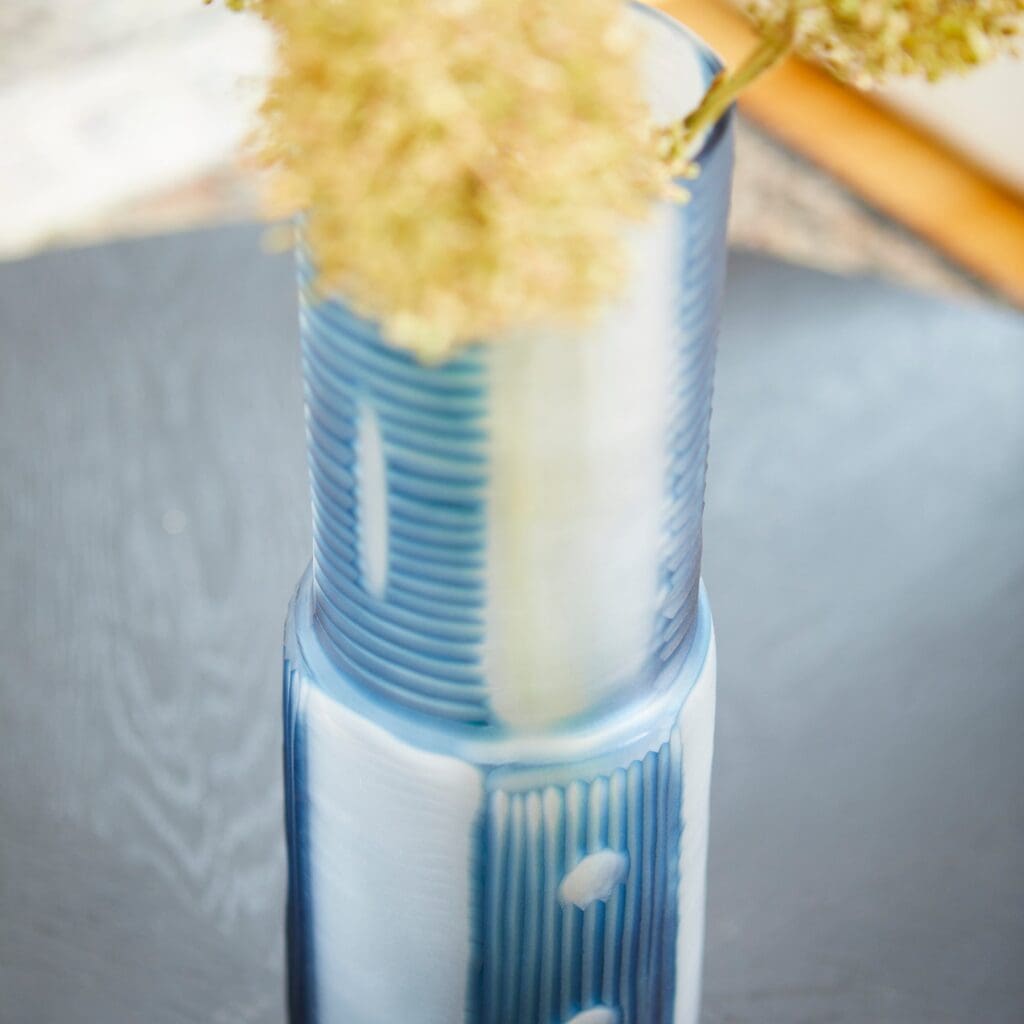 Cyan Design 11101 Olmsted Vase - Large Blue Ceramic Vase for Home Decor, Centerpiece, Wedding & Living Room Decorations