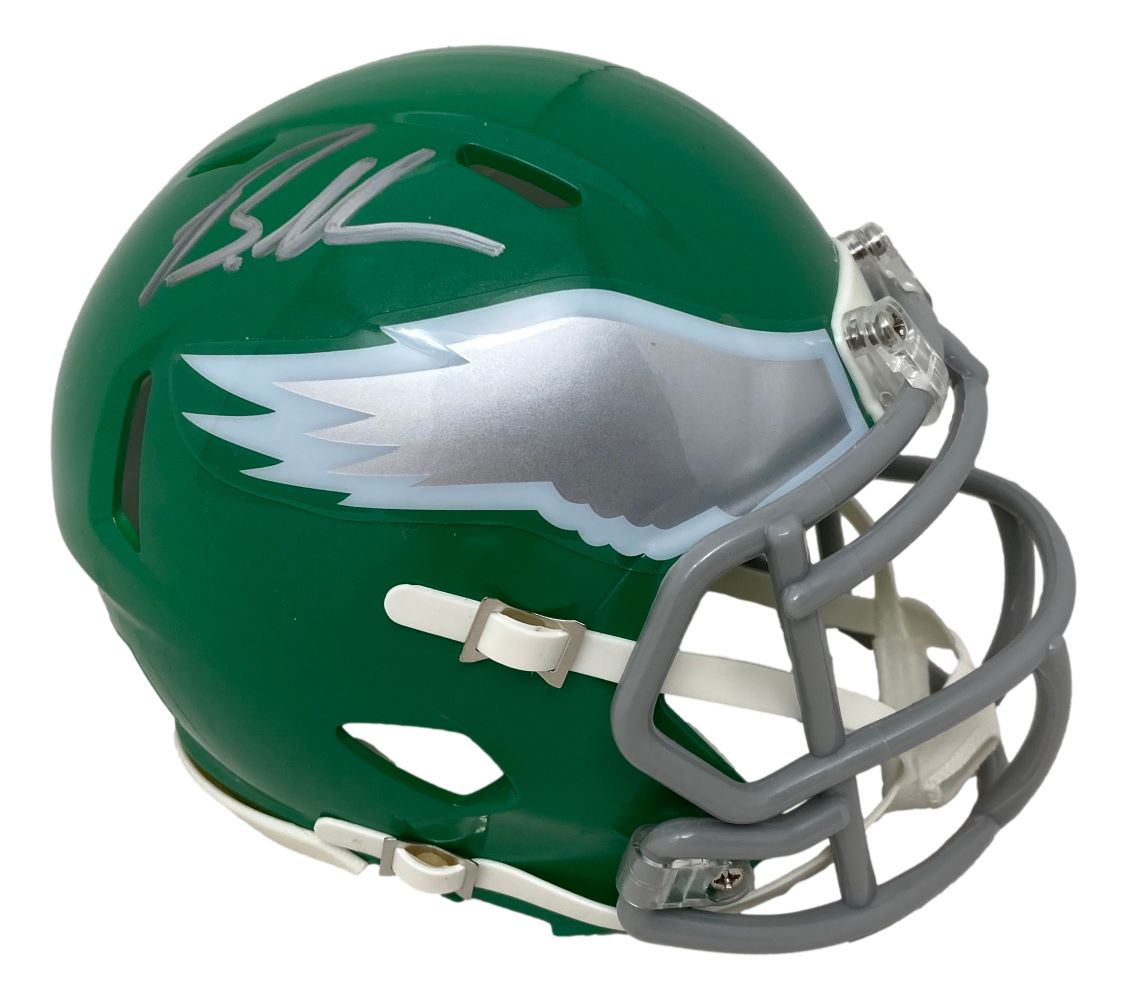 Brandon Graham Autographed Philadelphia Eagles Kelly Green Mini Speed Helmet with JSA COA - Perfect for Eagles Fans, Sports Memorabilia Collectors, and Man Cave Decor