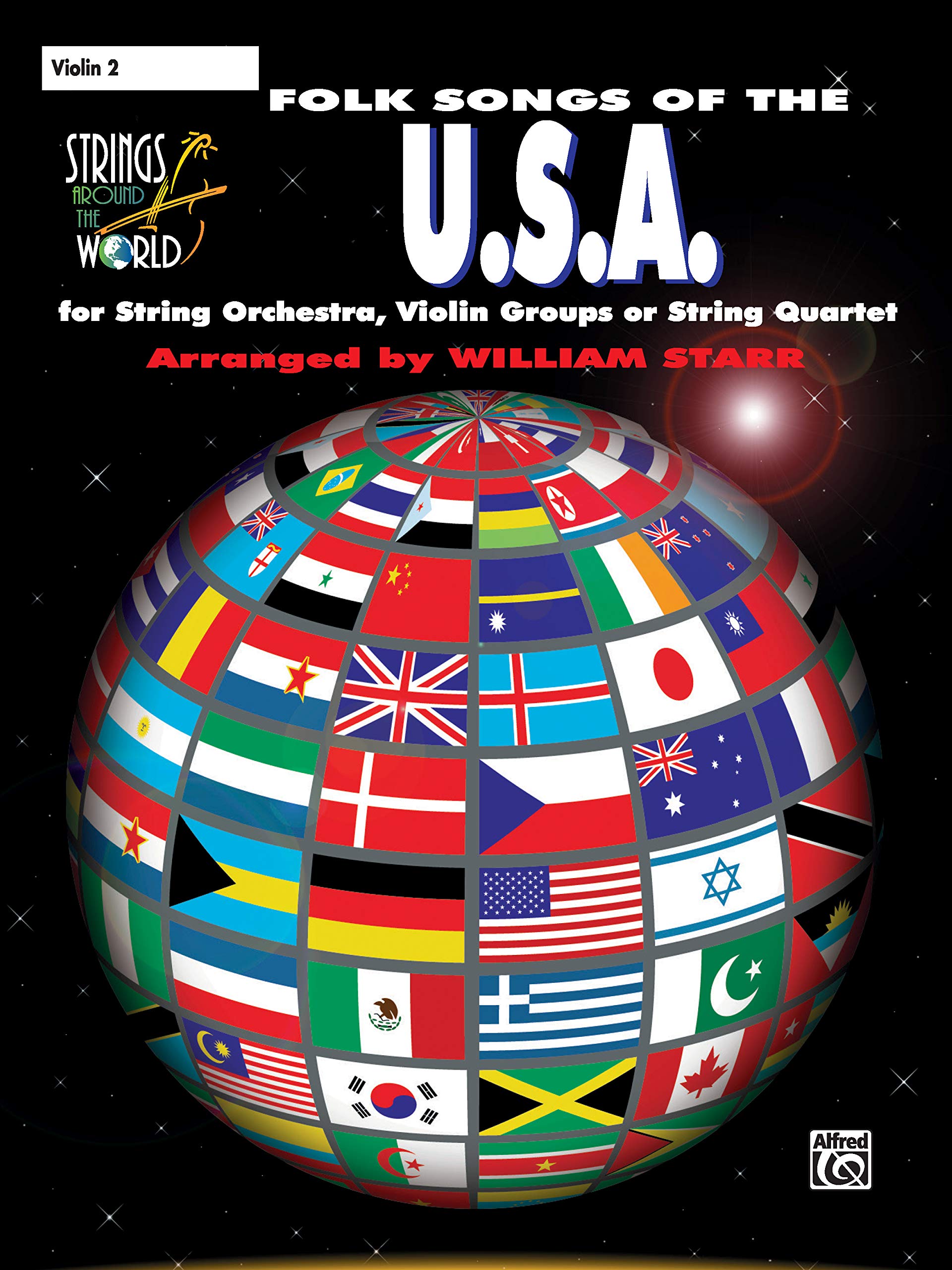Strings Around the World - Traditional American Folk Songs for Violin 2 | Sheet Music for Violinists | Perfect for Practice, Performances & Music Education