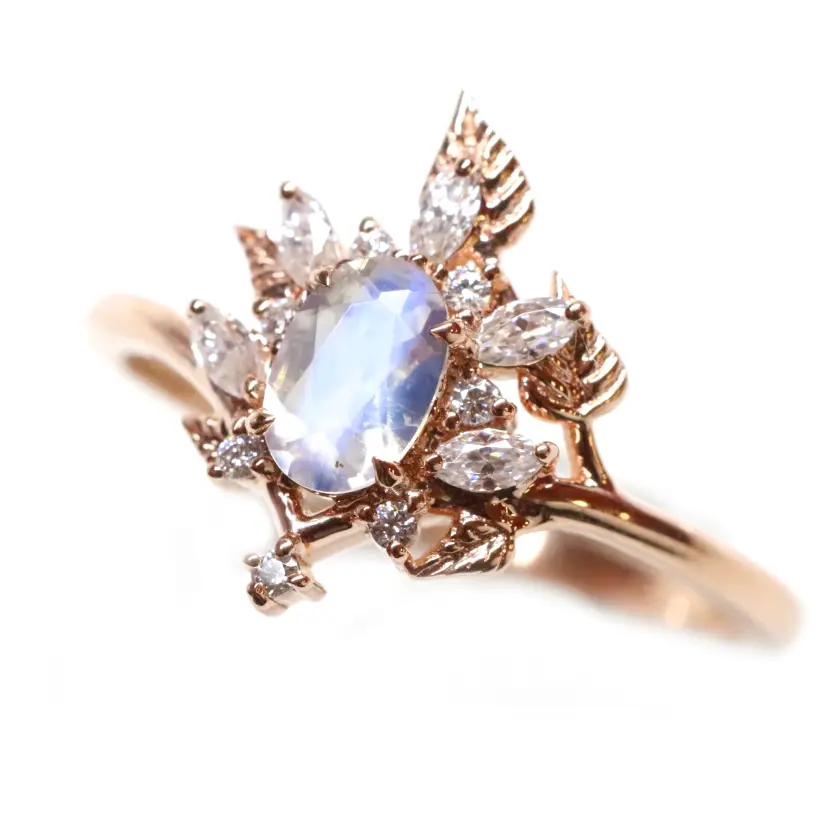 14K Gold Moissanite Engagement Ring for Women - Size 7 | Elegant Wedding Band, Promise Ring & Anniversary Jewelry Gift