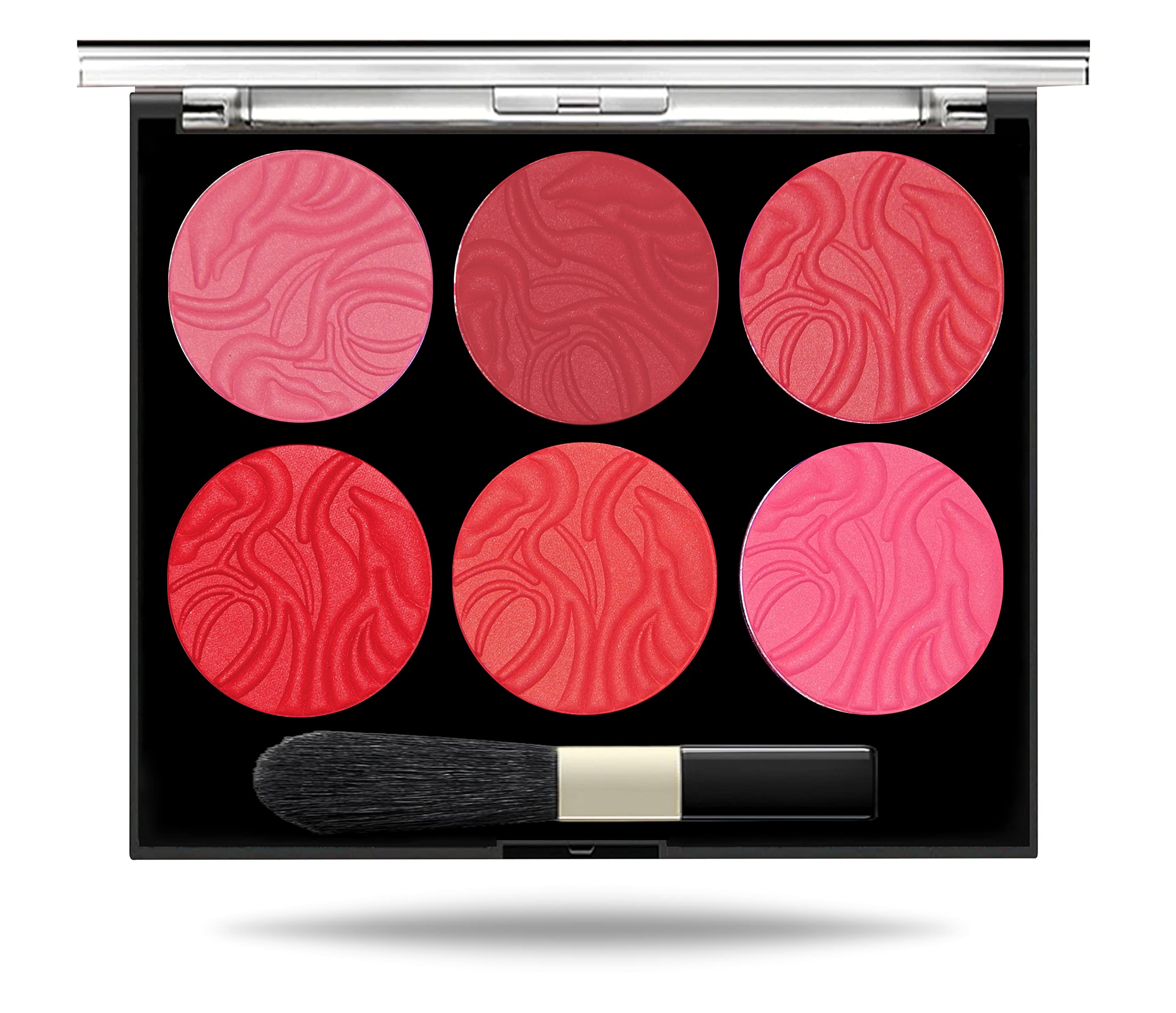 VARS LONDON 6-Color Soft Matte Blush Palette - Long-Lasting Cream Blush for Cheeks & Contouring | Natural Makeup for Daily Wear, Parties & Professional Use