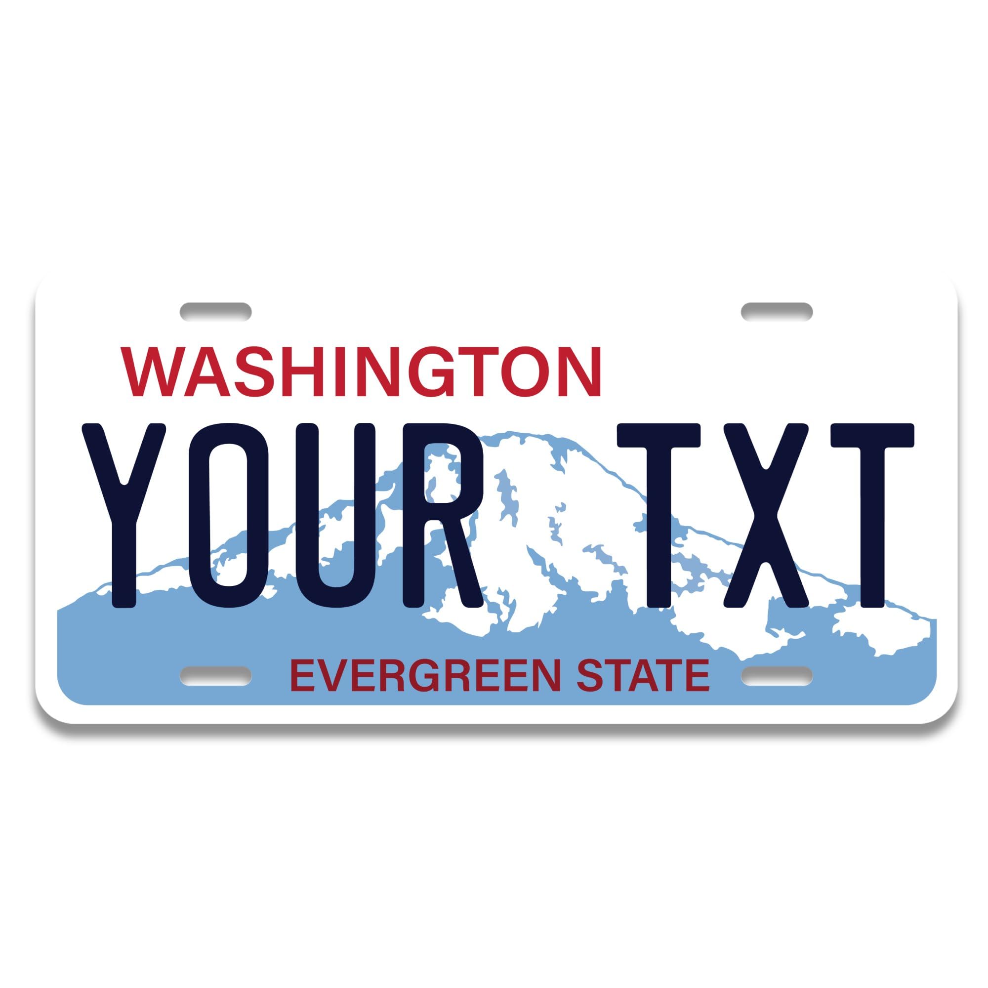 Custom Washington License Plate - Personalized 6x12 Inch WA State Car Tag - USA Made - Choose from 50 States Designs - Perfect for Cars, Trucks & Motorcycles