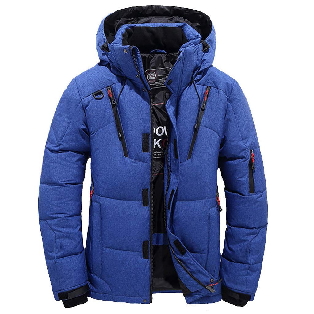 Men's Winter Hooded Zipper Jacket - Warm Casual Coat for Snow & Cold Weather | Outdoor Activities, Daily Wear & Snow Sports