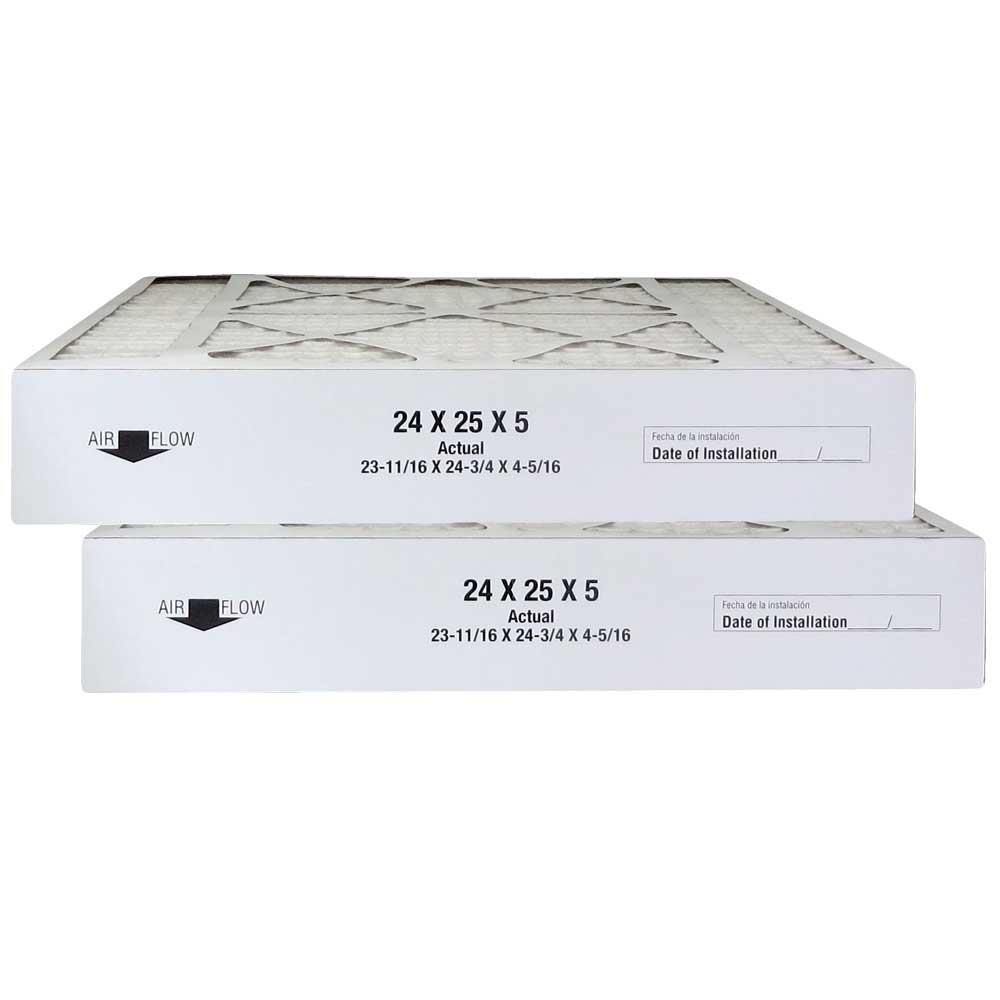 Atomic FILXXCAR0024 24x25x5 MERV 8 Replacement Air Filter for Carrier Furnace - 2 Pack - Improves Indoor Air Quality for Homes & Offices