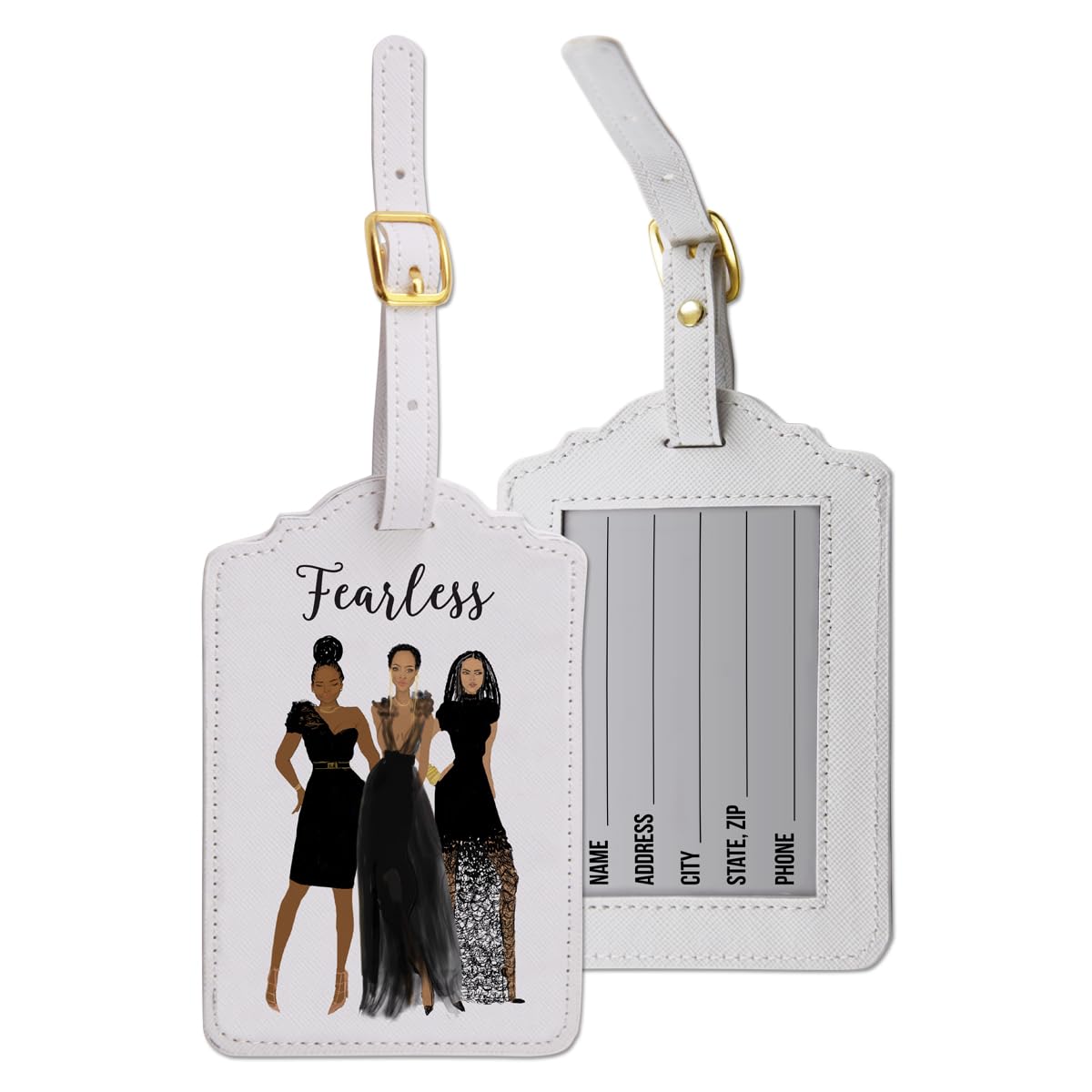 African American Themed Luggage Tags - Durable Travel Bag Tags for Suitcases & Backpacks - Perfect for Airports, Vacations & Unique Cultural Gifts