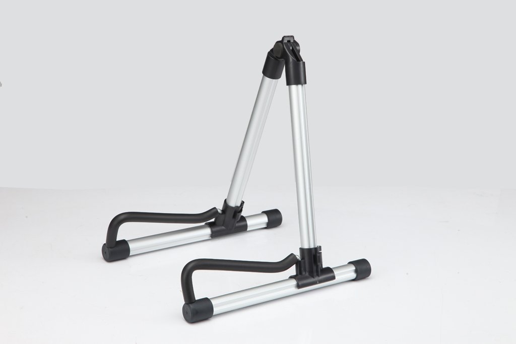 Portable A-Frame Aluminum Guitar Stand for Acoustic, Electric & Classical Guitars - Detachable Design for Mandolin & Other Instruments (Silver) | Perfect for Home, Studio & Stage Use