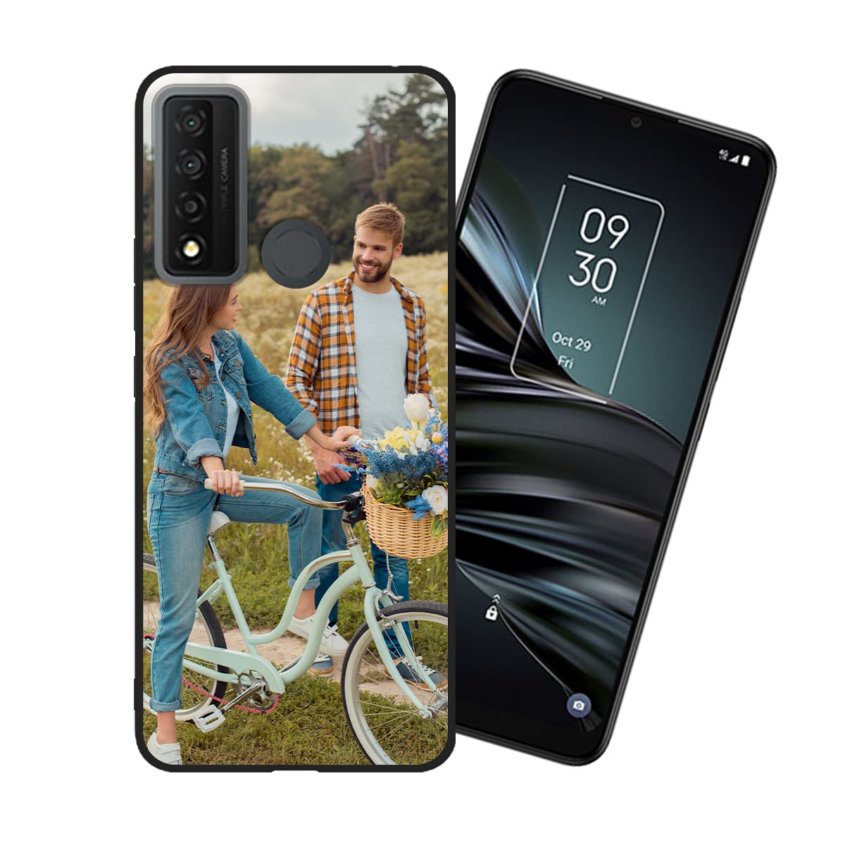 Custom TCL 20 XE Phone Case with Personalized Picture - Shockproof Silicone Protective Cover in Soft Candy Colors - Perfect Christmas Birthday Gift for Men Women - Ideal for Daily Use, Travel & Outdoor Activities