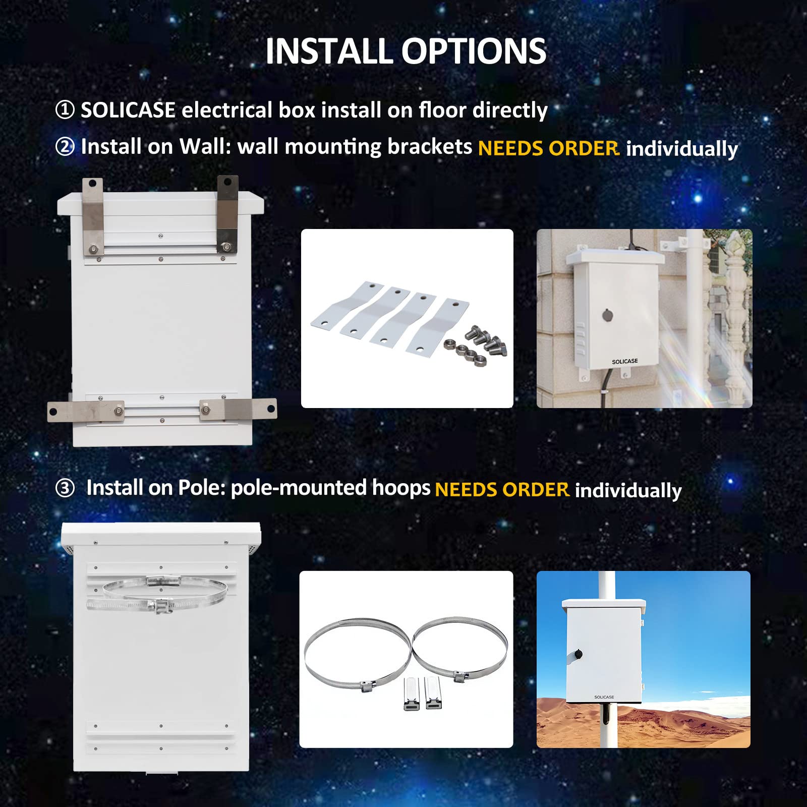 16x12x10 Steel Electrical Enclosure Box - IP65 Waterproof & NEMA Rated Outdoor Projector Box for Electronics - Weatherproof Junction Box for Outdoor Wiring, Security Cameras & AV Equipment