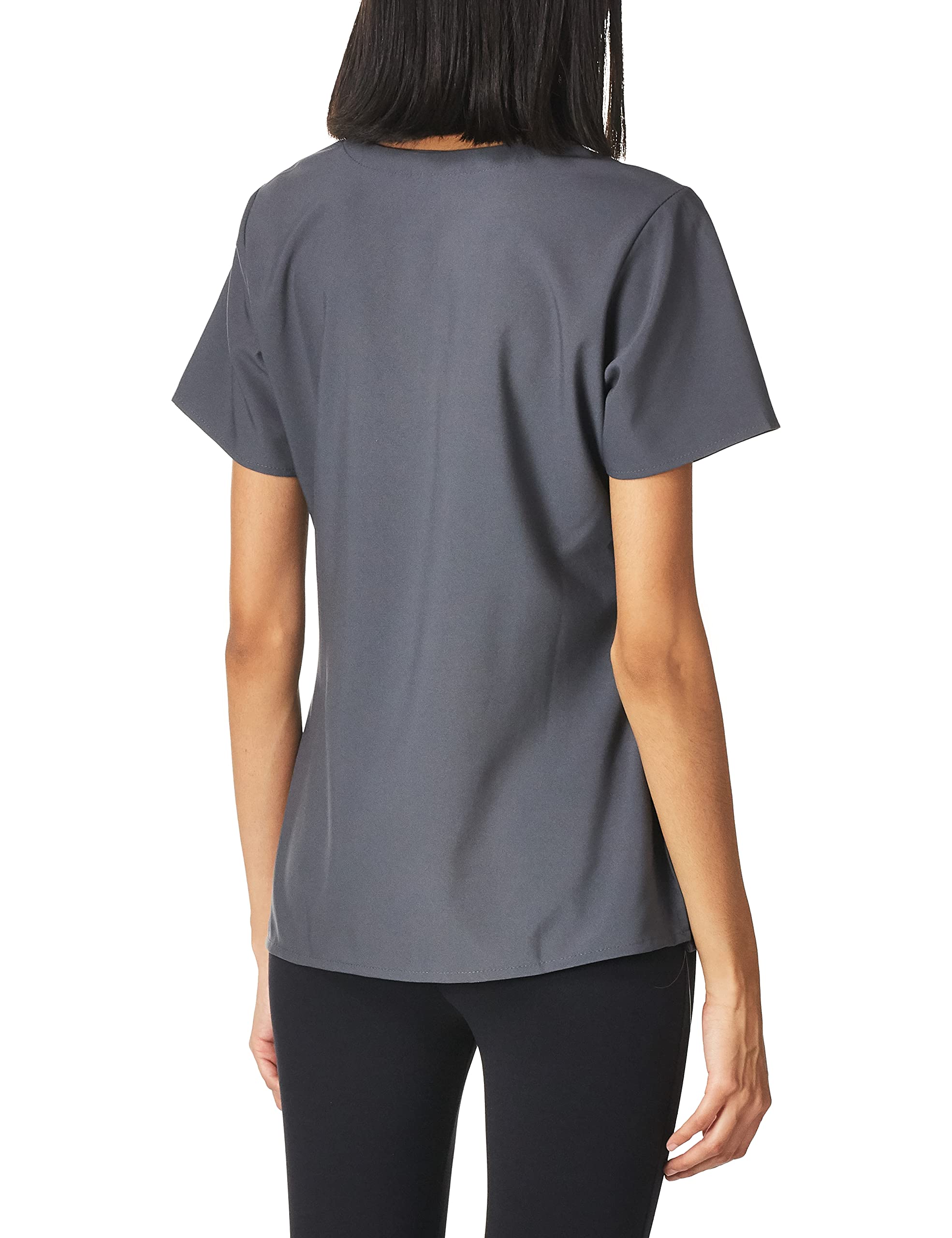 WonderWink Women's Mock Wrap Top - Comfortable & Stylish Nursing Scrubs for Healthcare Professionals - Perfect for Hospitals, Clinics & Medical Work