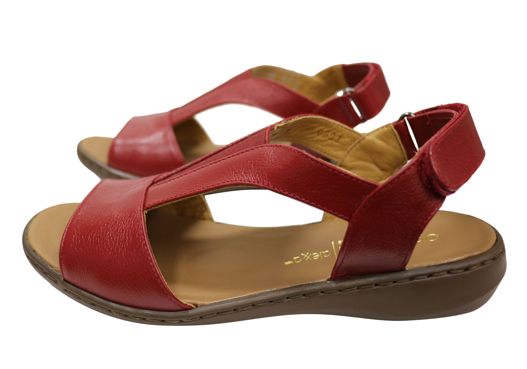 Opananken Elva Women's Comfortable Brazilian Leather Sandals - Stylish Summer Casual & Beach Walking Sandals for Women
