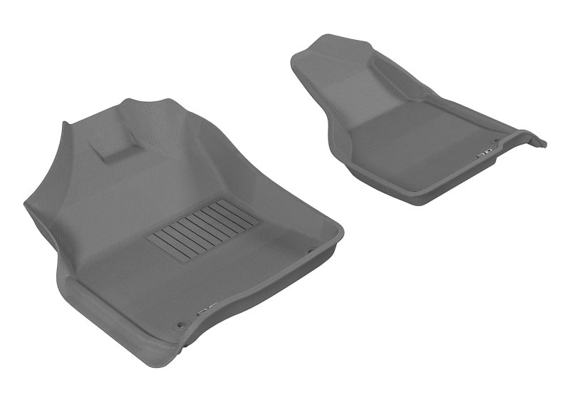 3D MAXpider Custom Fit Floor Mats for 2012-2020 Dodge Ram 1500/2500/3500 Crew Cab & Mega Cab - Kagu Series Gray All-Weather Car Mats - Perfect for Off-Roading, Daily Commute & Truck Protection