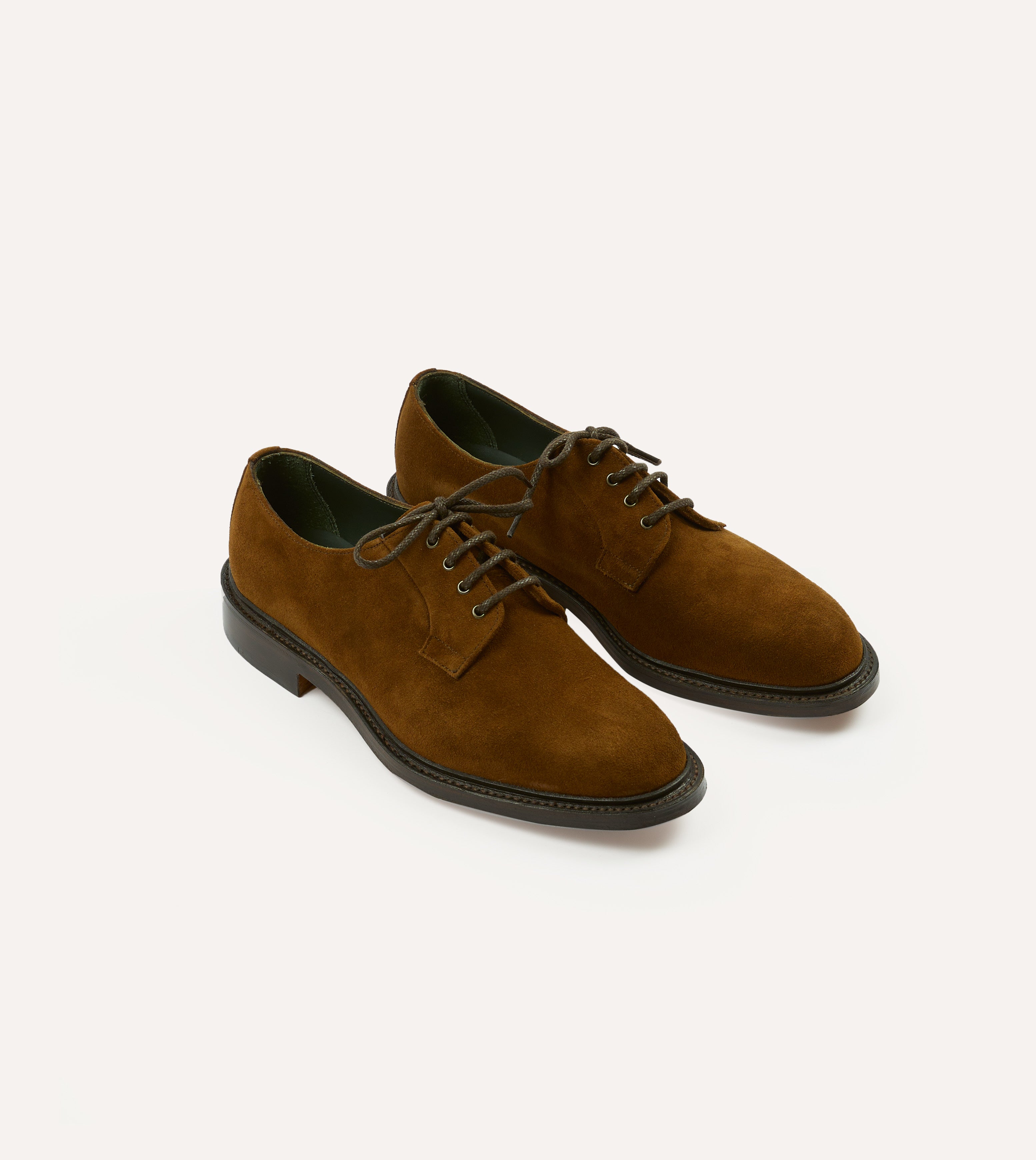 Premium Brown Suede Derby Shoes for Men - Goodyear Welted Construction - Comfortable & Durable Dress Shoes for Office, Wedding & Formal Occasions