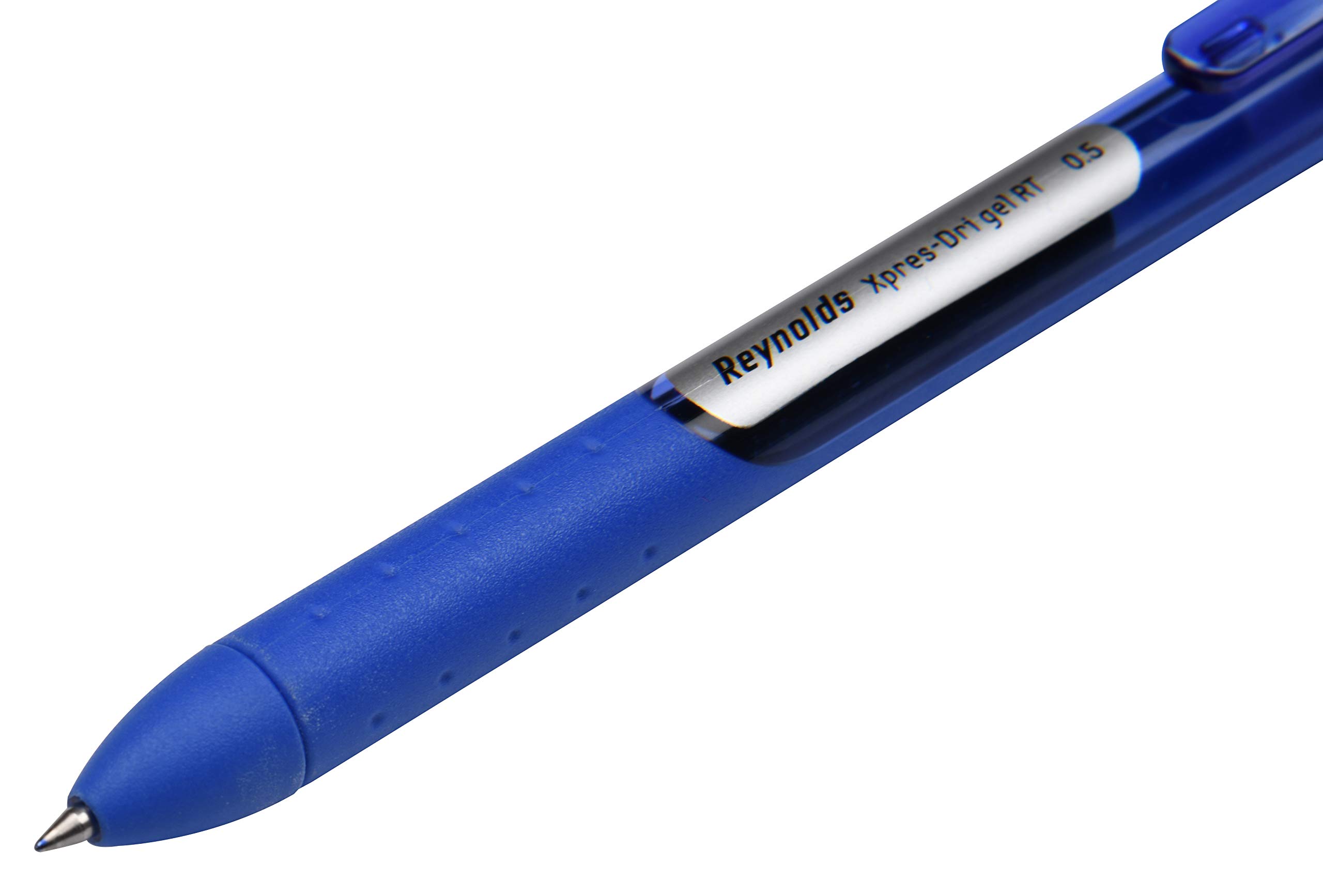 Reynolds Xpres-Dri Gel-RT Pen - 0.5mm Fine Point Blue Ink Pens (5-Pack) - Smooth Writing for Office, School & Note Taking