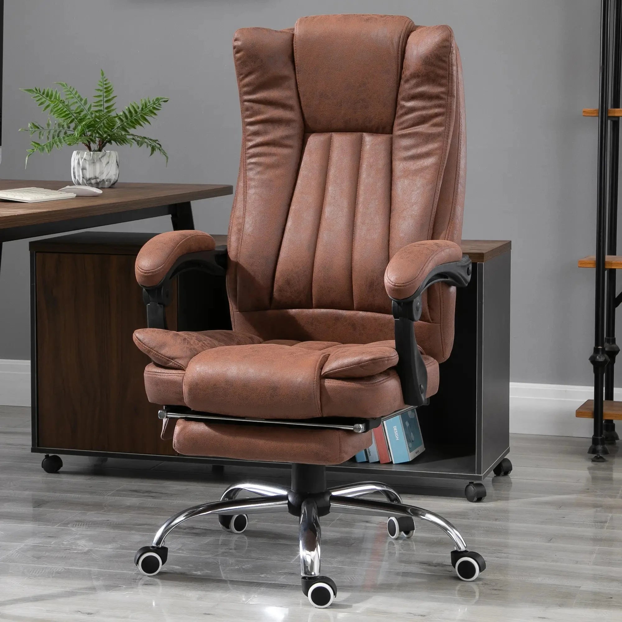 Premium Microfiber Massage Office Chair with 6-Point Vibration System - 3 Color Options for Home & Office Comfort - Perfect for Work, Gaming & Relaxation