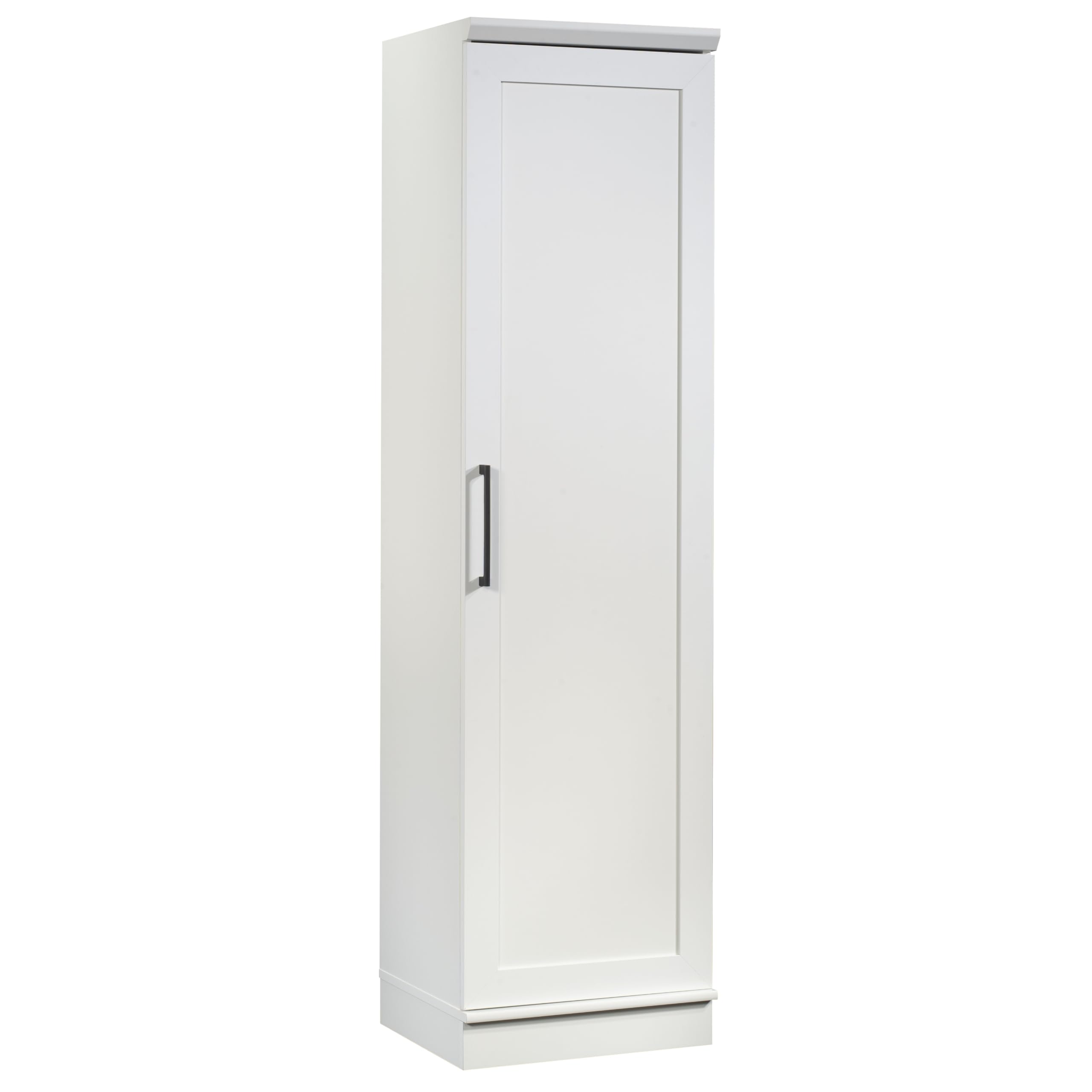 Sauder HomePlus Slim Single Door Pantry Cabinet with Adjustable Shelves - Narrow Storage Cabinet for Kitchen, Laundry & Bathroom in Soft White | Perfect for Small Spaces & Organized Home Storage