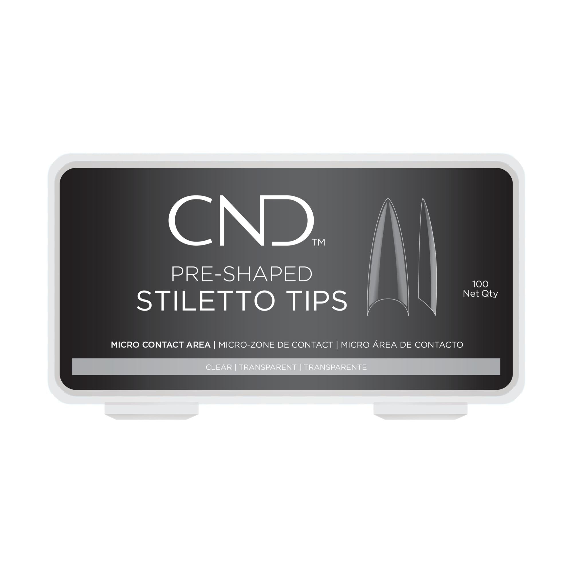 CND Enhancements Pre-Shaped Stiletto Nail Tips - Professional Acrylic Nail Extensions for Salon & Home Manicures | Perfect for Special Occasions & Everyday Glam