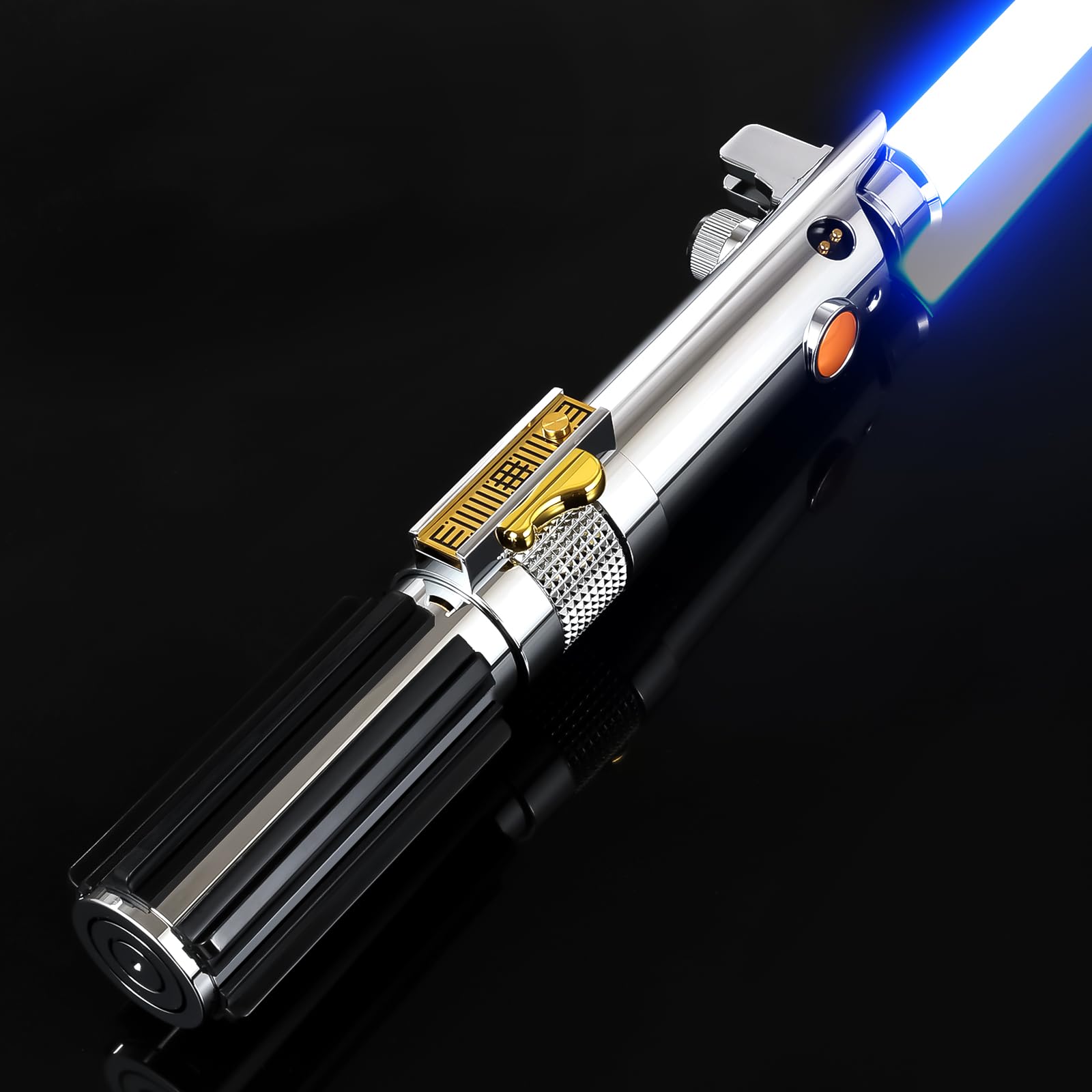 Pixel Dueling Lightsaber with Motion Control - 39 Sound Effects & 12 Color Changing Modes | Smooth Swing Metal Handle Lightsaber for Adults & Kids | Perfect for Cosplay, Star Wars Gifts & Dueling Battles