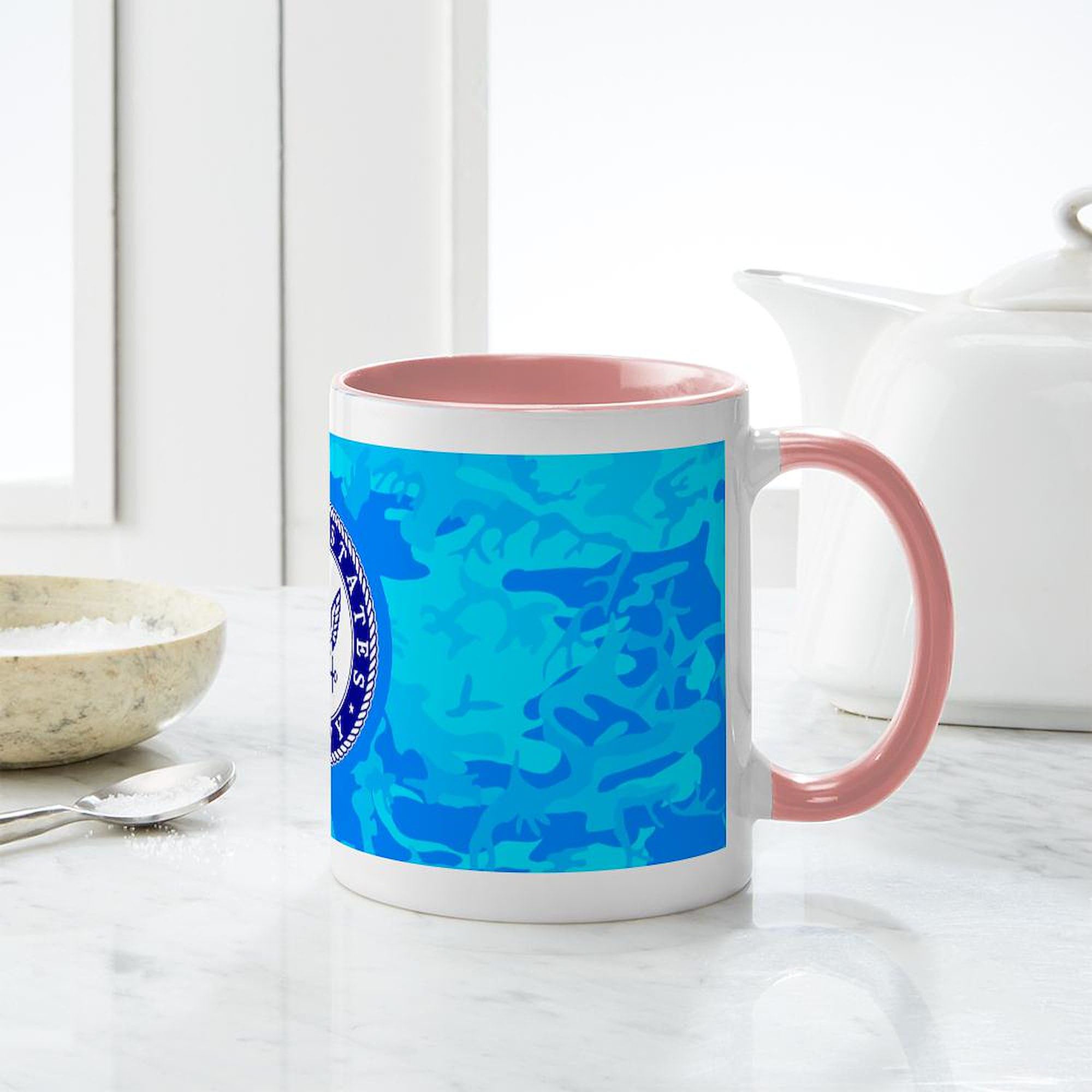 US Navy 11 oz (325 ml) Ceramic Coffee Mug - Patriotic Military Gift for Veterans, Navy Lovers - Perfect for Home, Office & Military Appreciation Events