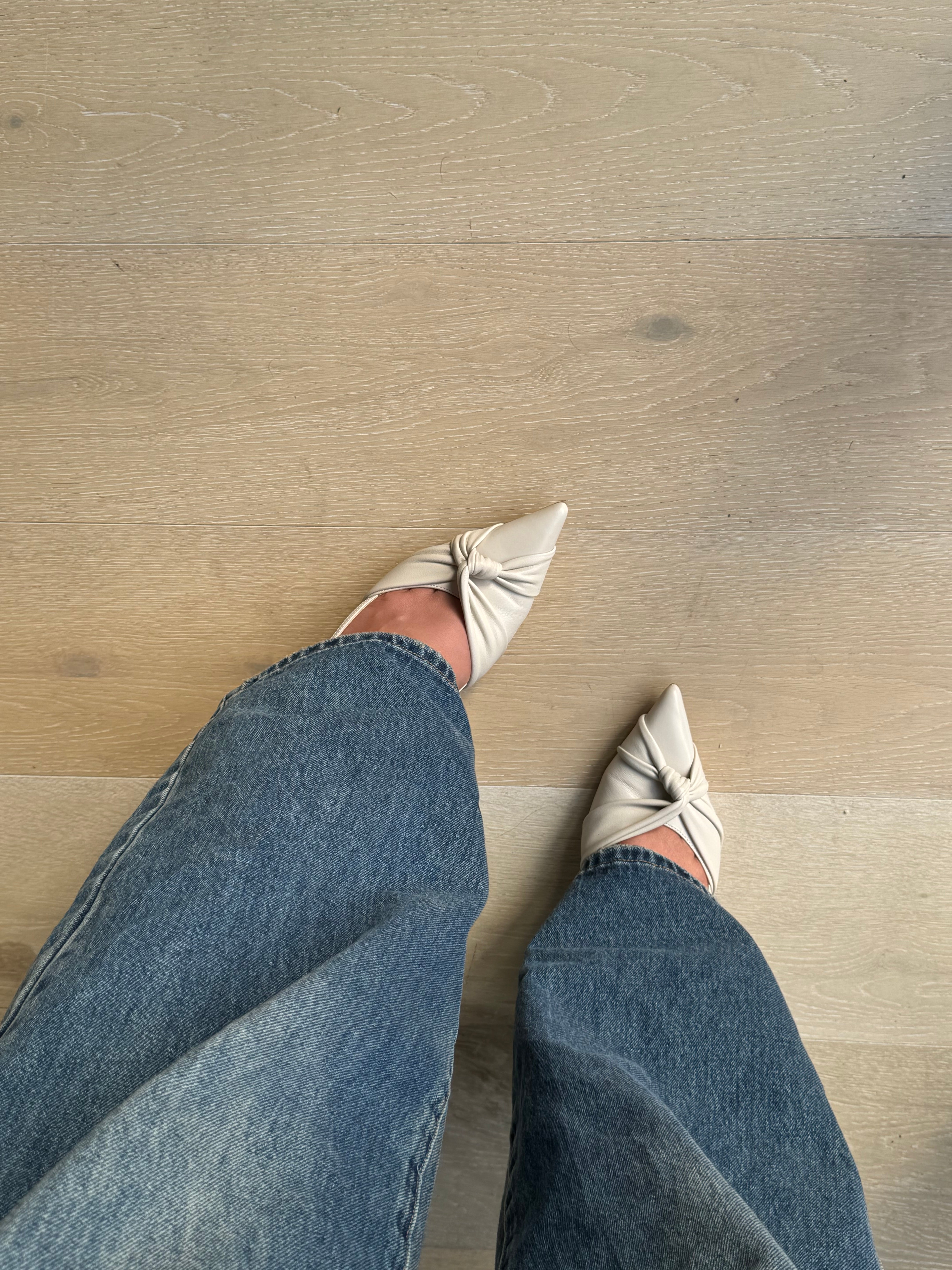 Yonder Slingback Kitten Heels - Bone Leather Women's Shoes | Comfortable Low Heel Pumps for Work, Office & Special Occasions