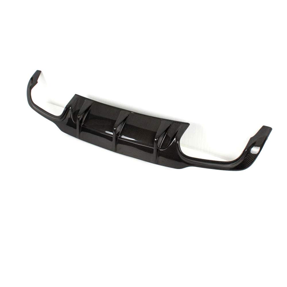 IKON MOTORSPORTS Rear Diffuser for 2012-2015 Mercedes-Benz C Class W204 C63 - Matte Carbon Fiber & FRP C63 Style Rear Bumper Lip Spoiler | Enhances Aerodynamics & Sporty Look for Street or Track Racing