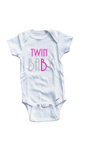 Baby Girls' #2 Twin Baby A B Set One Piece - Soft Cotton Bodysuit for Newborns & Infants | Perfect for Matching Outfits, Photo Shoots & Special Occasions