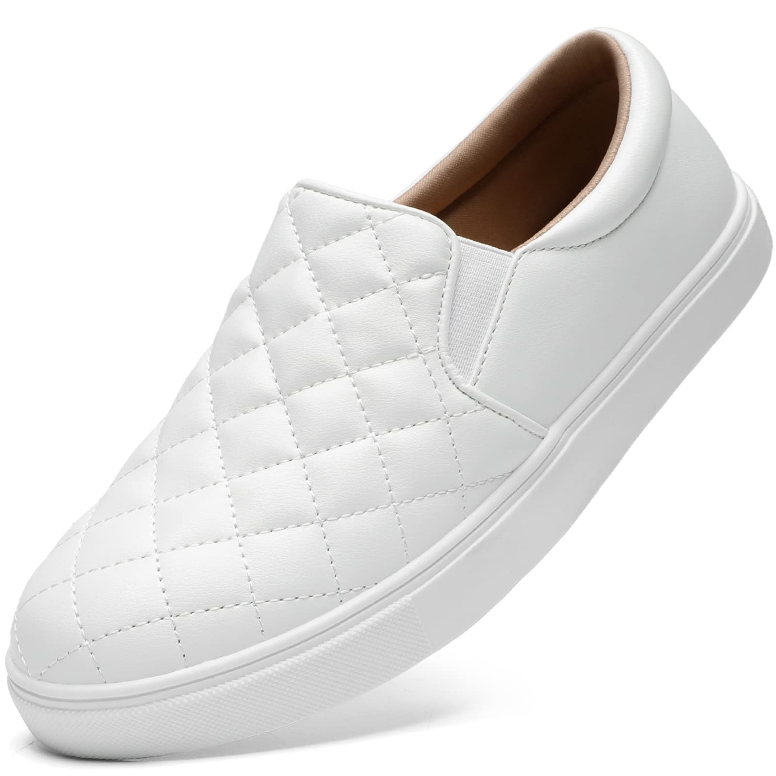 STQ Women's Memory Foam Loafers - Slip On Comfort Sneakers for Fall | Casual Walking, Office Work & Travel Shoes