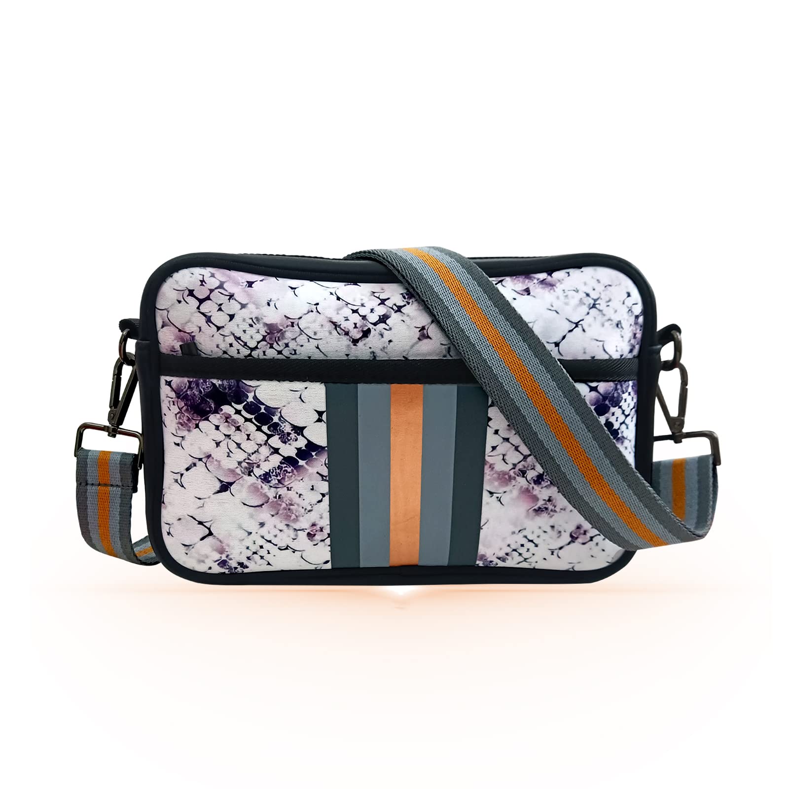 Neoprene Crossbody Bag for Women - Waterproof Messenger Tote by NIDOOT - Perfect for Travel, Work & Gym Essentials (Black)