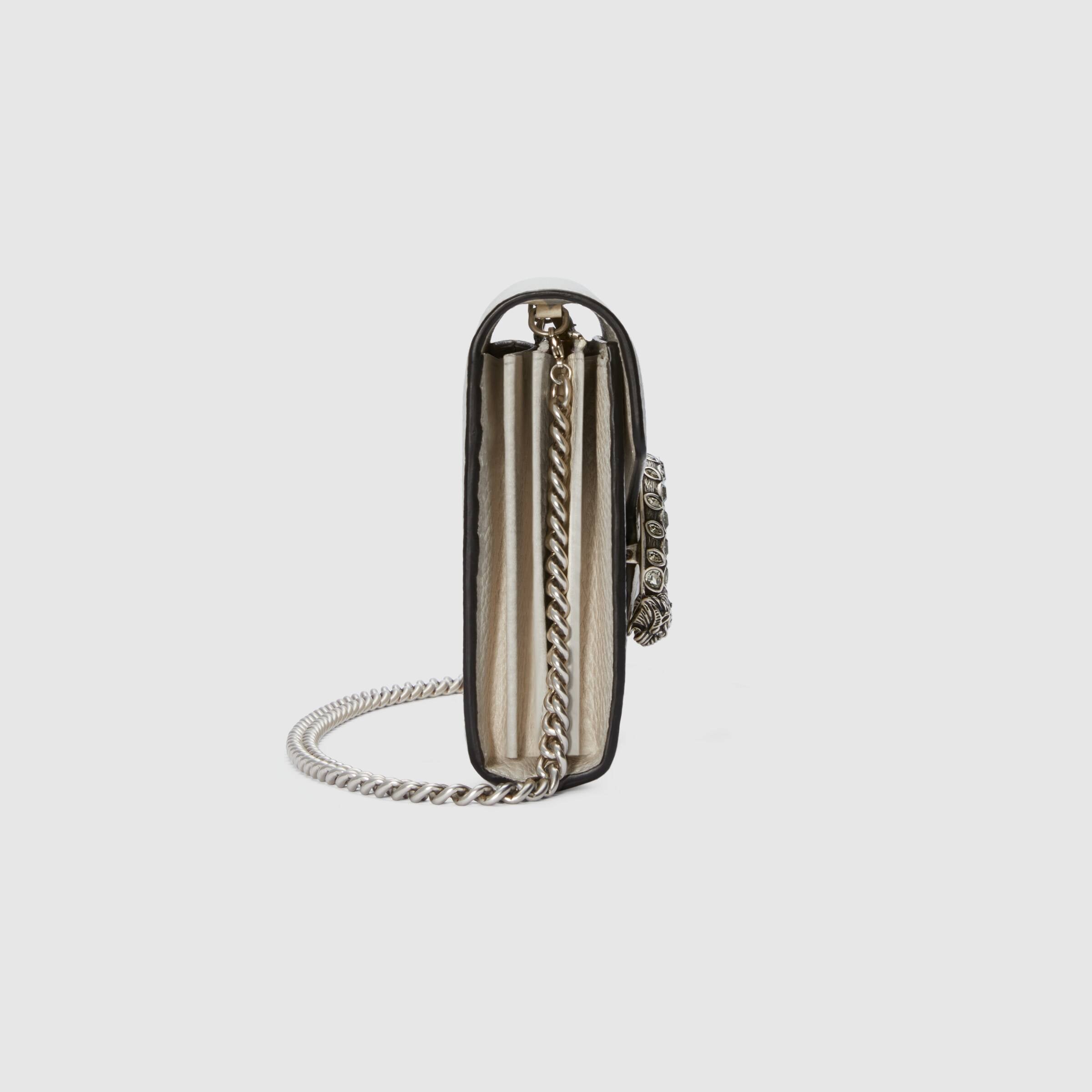 Gucci Dionysus Mini Leather Chain Bag for Women - White Luxury Crossbody Purse | Perfect for Parties, Dates & Evening Events