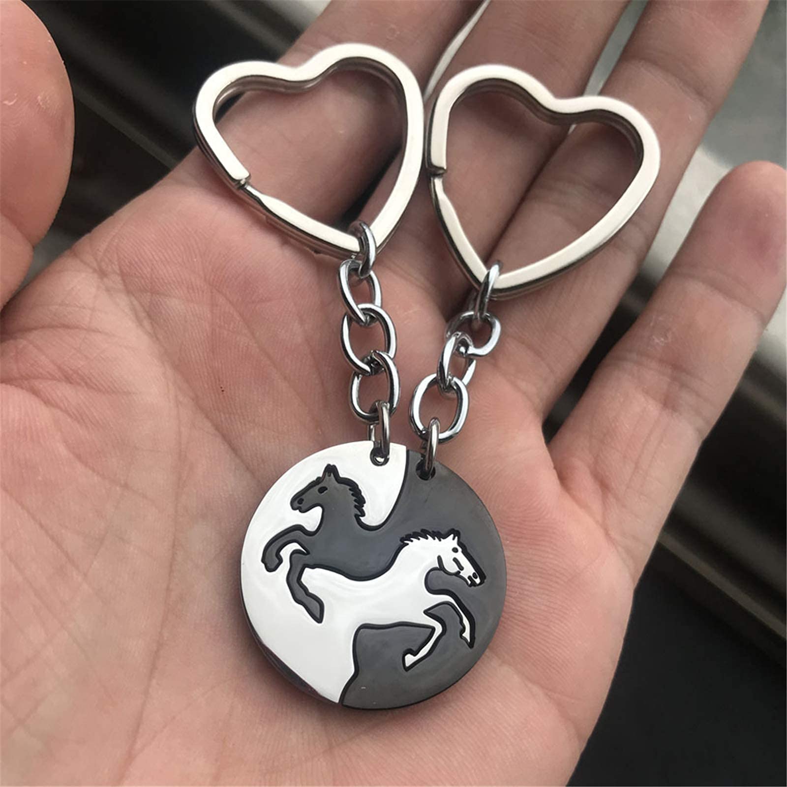 2pcs Puzzle Horse Keychain Set for Women & Men - His and Her Best Friend Gift, Horse Enthusiast Jewelry, Perfect for Couples, Anniversaries, and Equestrian Lovers