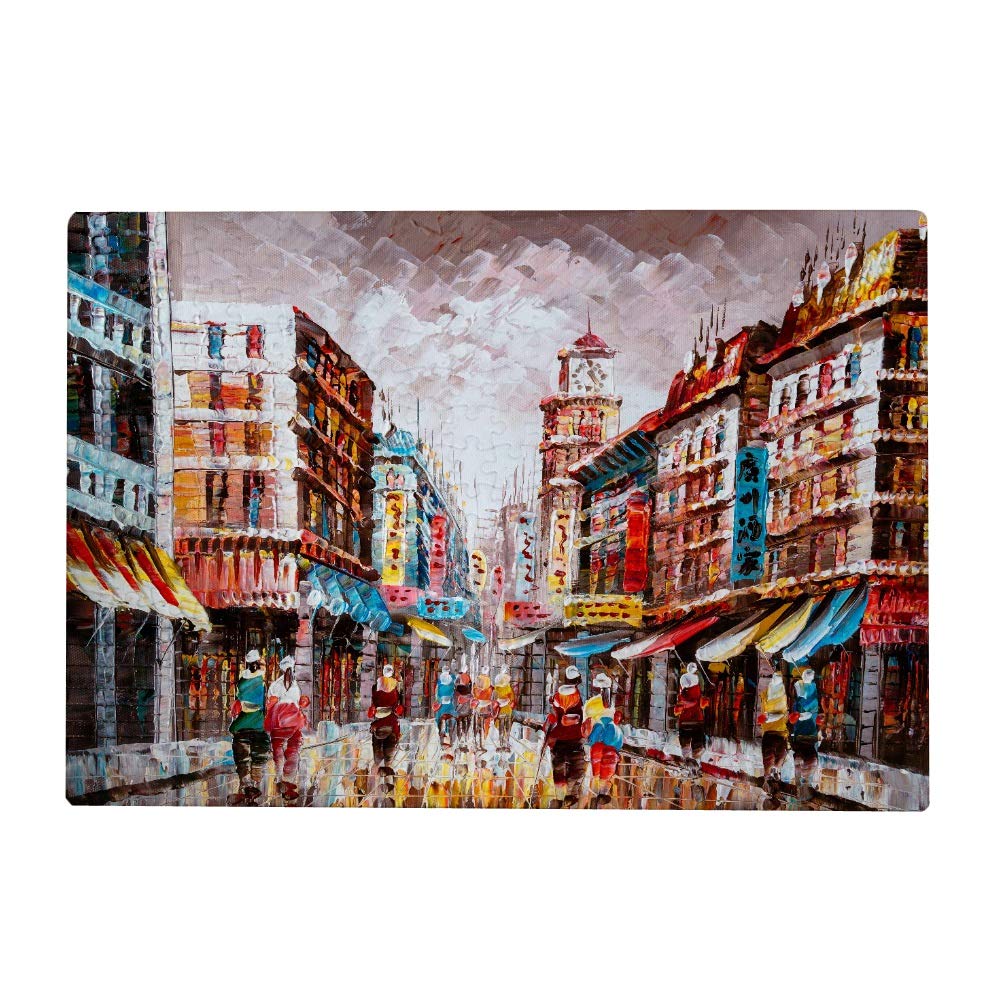 Dream Bay 500-Piece Jigsaw Puzzle for Kids & Adults - Hong Kong Street View Landscape Puzzle | Fun Family Activity, Brain Teaser & Home Decor