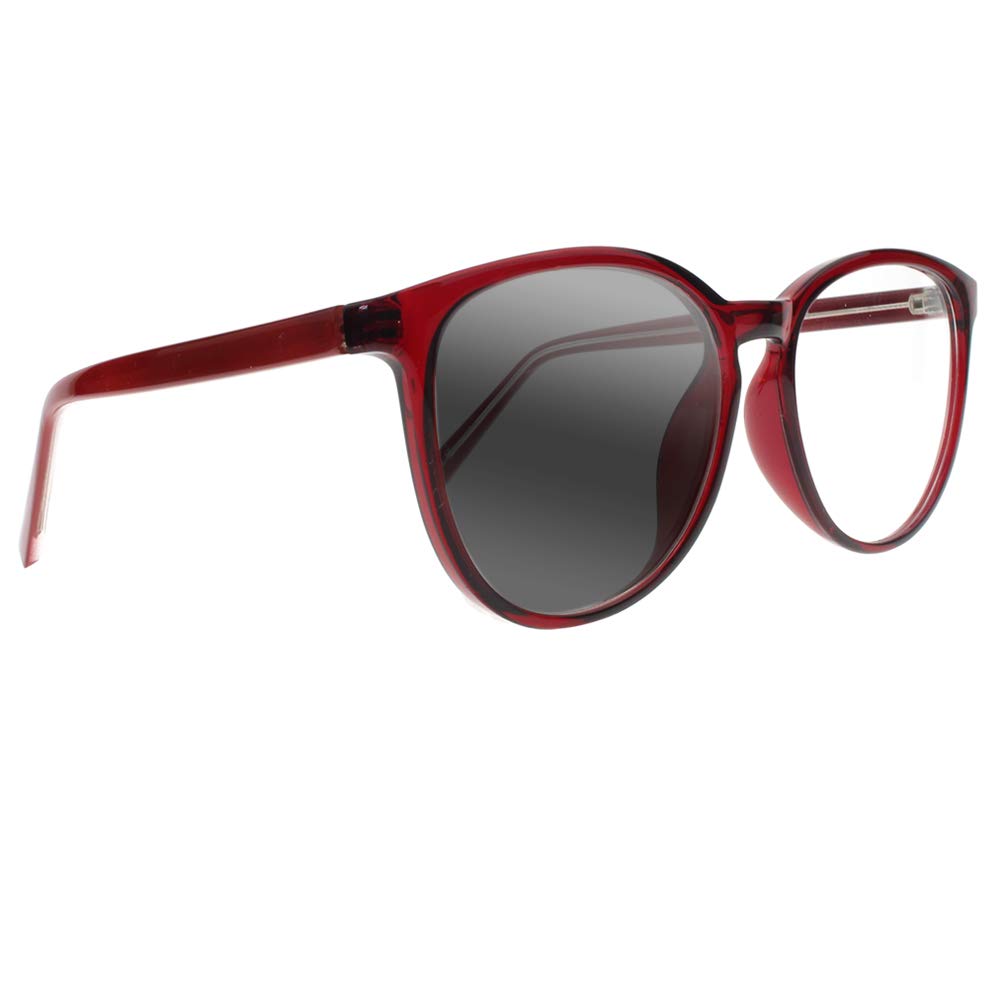 Unisex Oversized Oval Frame Multifocal Progressive Transition Photochromic Reading Glasses - Blue Light Blocking & UV Protection for Indoor/Outdoor Use - Perfect for Reading, Driving, and Computer Work