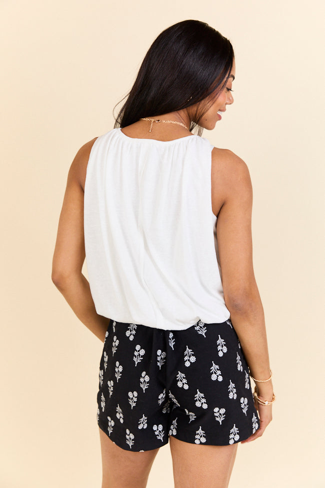 Off White Bubble Hem Knit Tank Top for Women - Trendy & Comfortable Summer Fashion | Perfect for Casual Outings, Beach Trips & Layering
