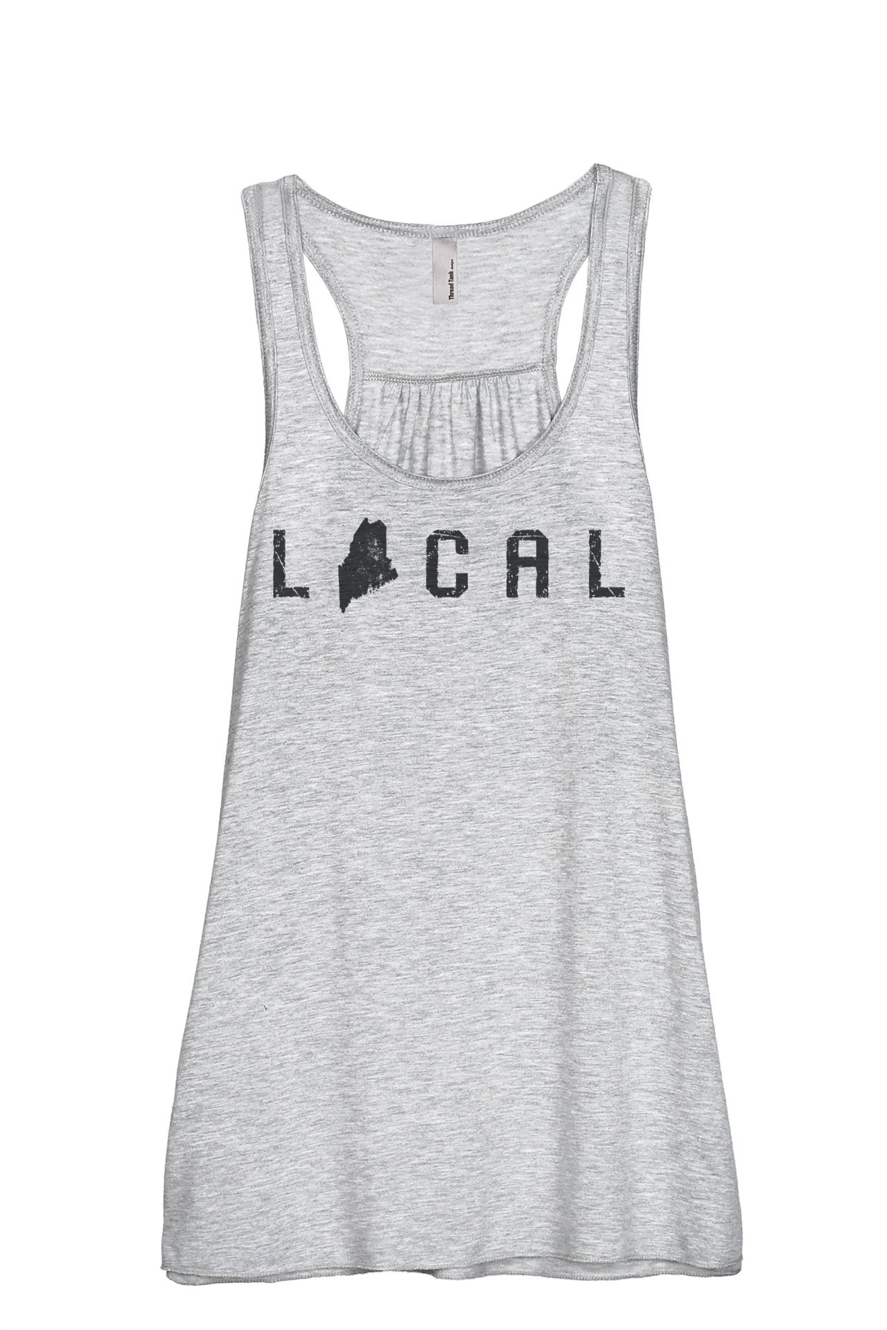 Women's Sleeveless Flowy Racerback Tank Top - Breathable Summer Casual Wear for Outdoor Activities & Beach Vacations | Maine State Inspired Fashion