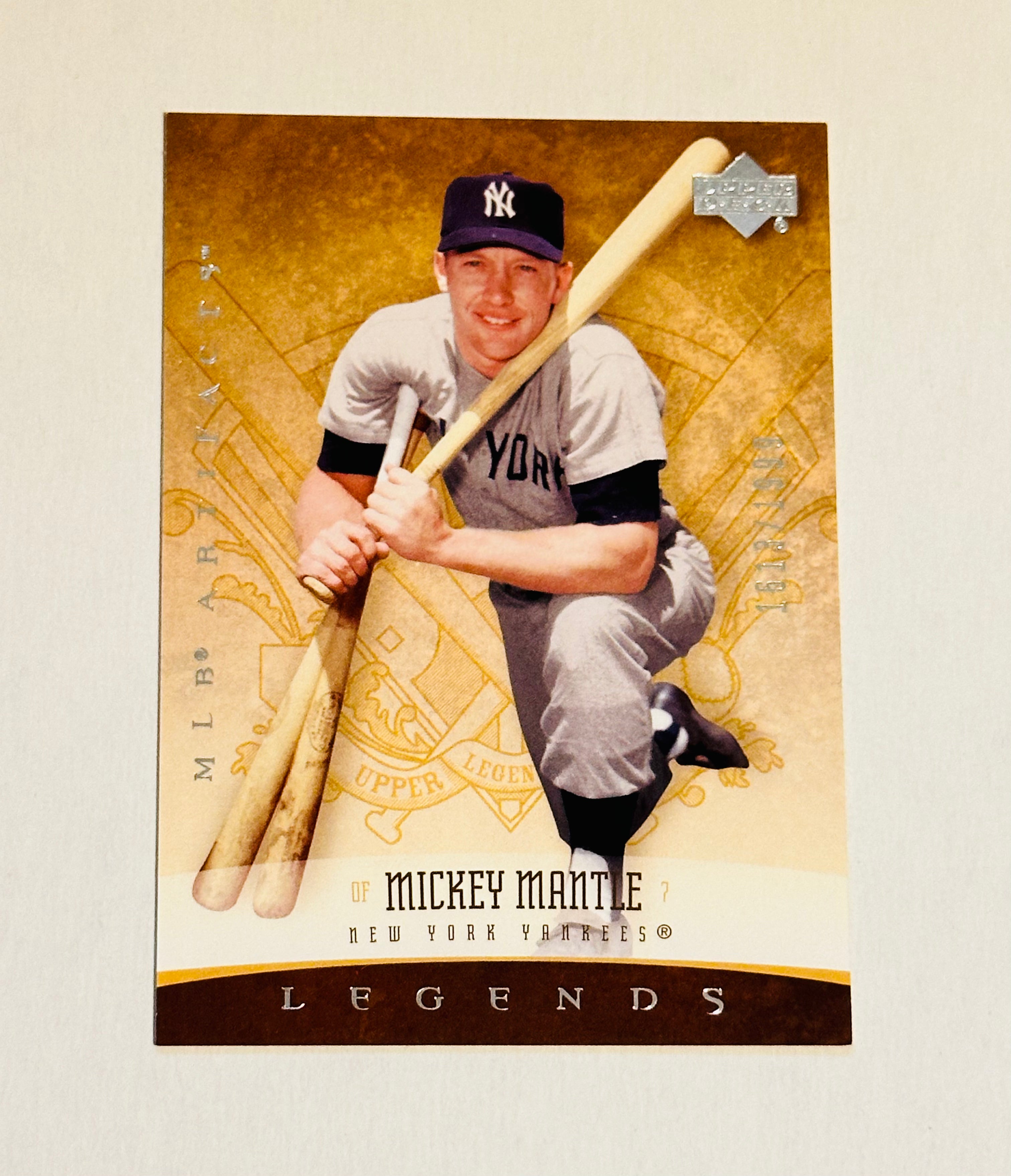 2005 Mickey Mantle UD Artifacts Numbered Insert Baseball Card - Rare Collectible for Sports Memorabilia & Trading Card Enthusiasts