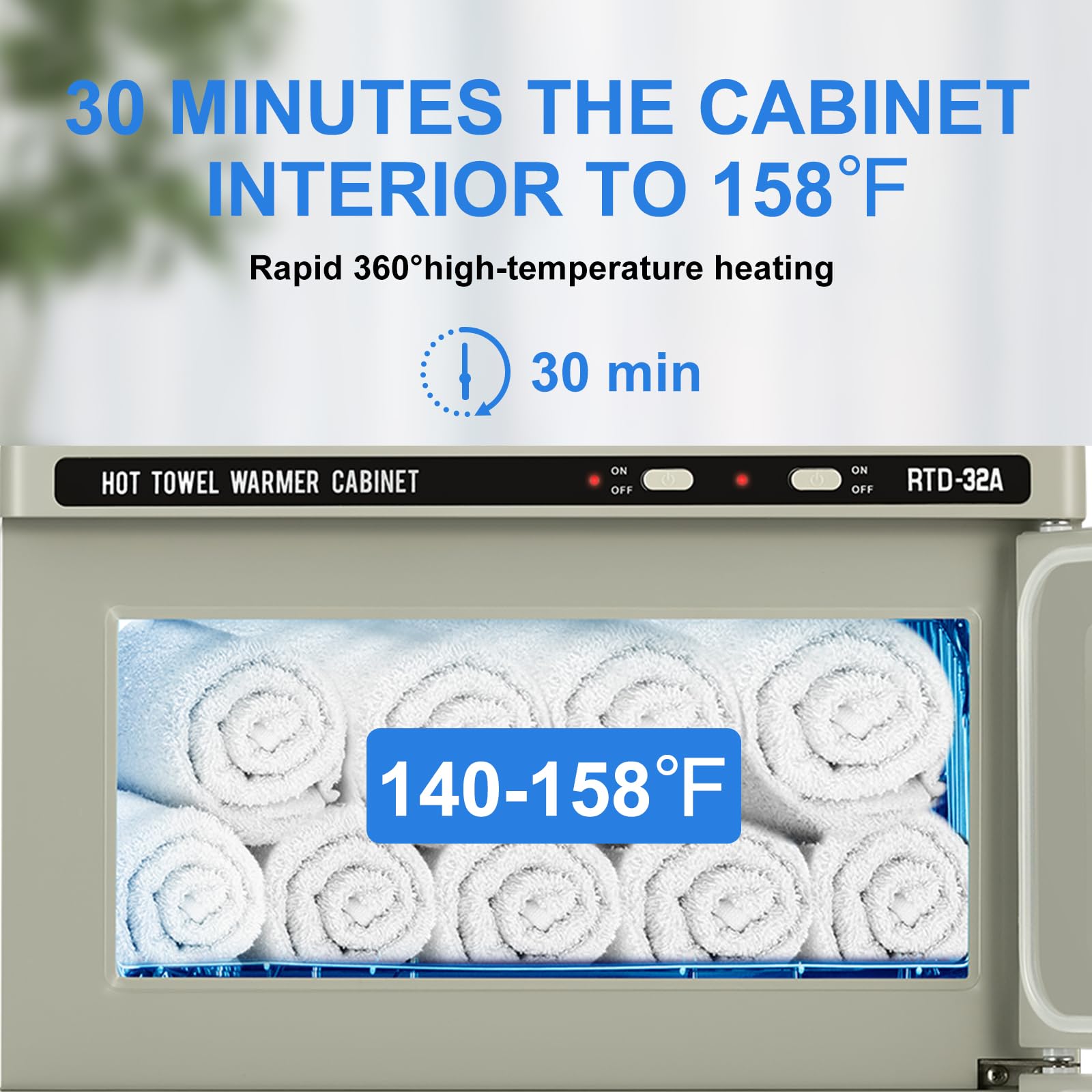 32L Professional Hot Towel Warmer Cabinet - 2-in-1 Heated Towel Storage & Warmer for Spa, Salon & Massage | Perfect for Facial Treatments, Barber Shops & Beauty Clinics | Commercial & Home Use