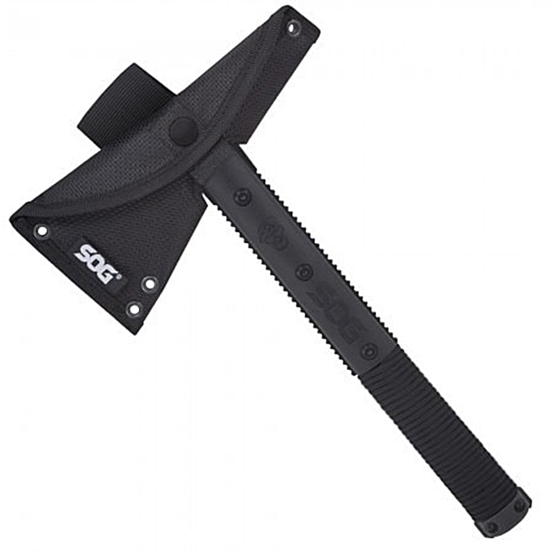 SOG Survival Hawk Tactical Axe - Compact Camping Hatchet for Outdoor Survival, Bushcraft & Emergency Use - Perfect for Hiking, Hunting & Backpacking Adventures